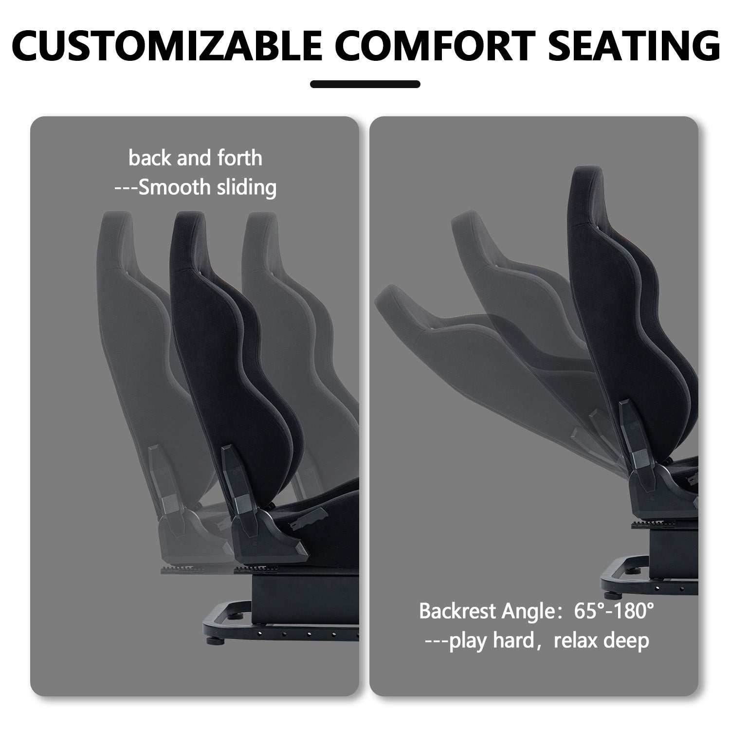 Minneer Racing Simulator Cockpit with Seat Foldable Fit Logitech G29 G920 Fanatec