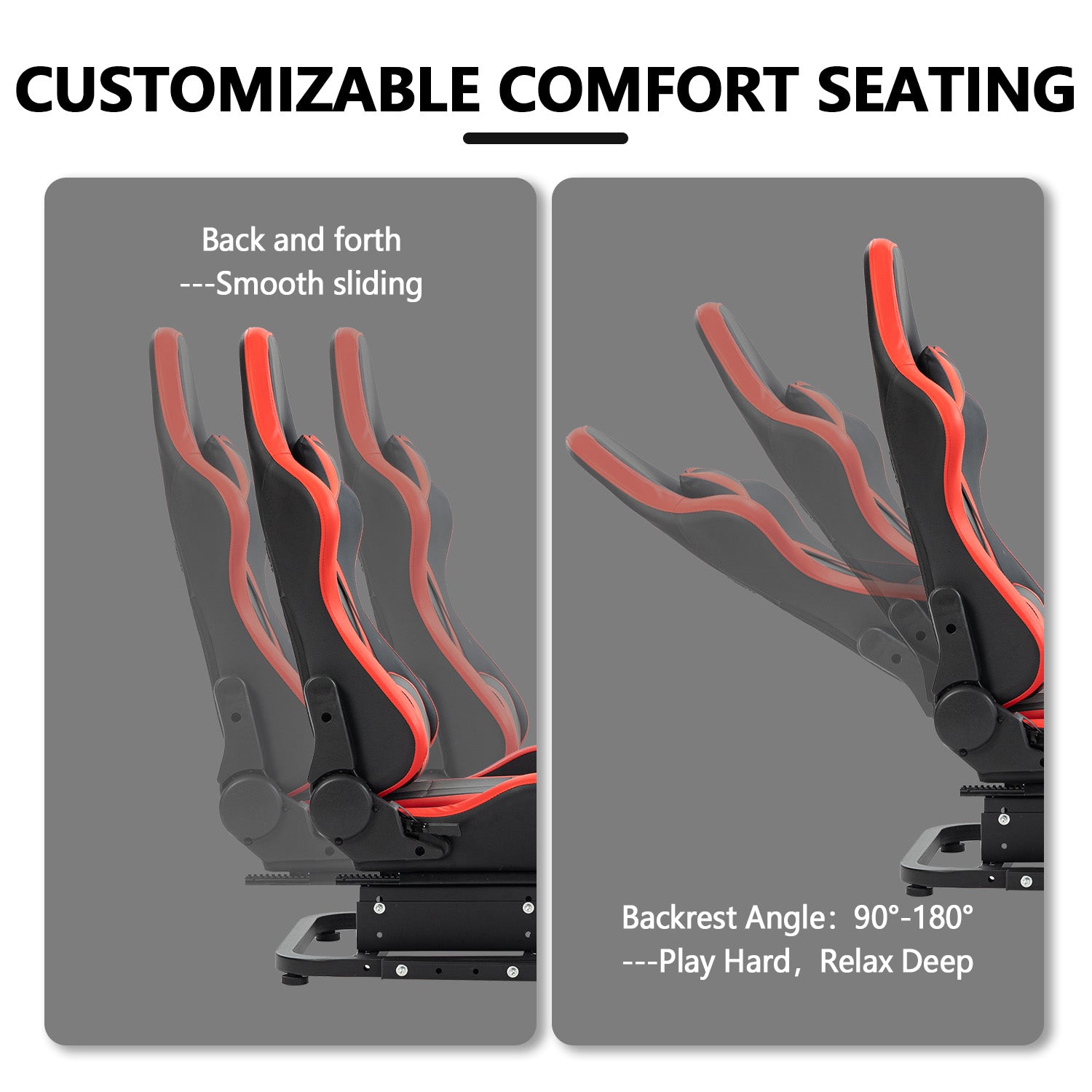 Minneer Racing Simulator Cockpit Stable with Seat Fit Logitech G29 G920 GPRO Fanatec CSL-DD