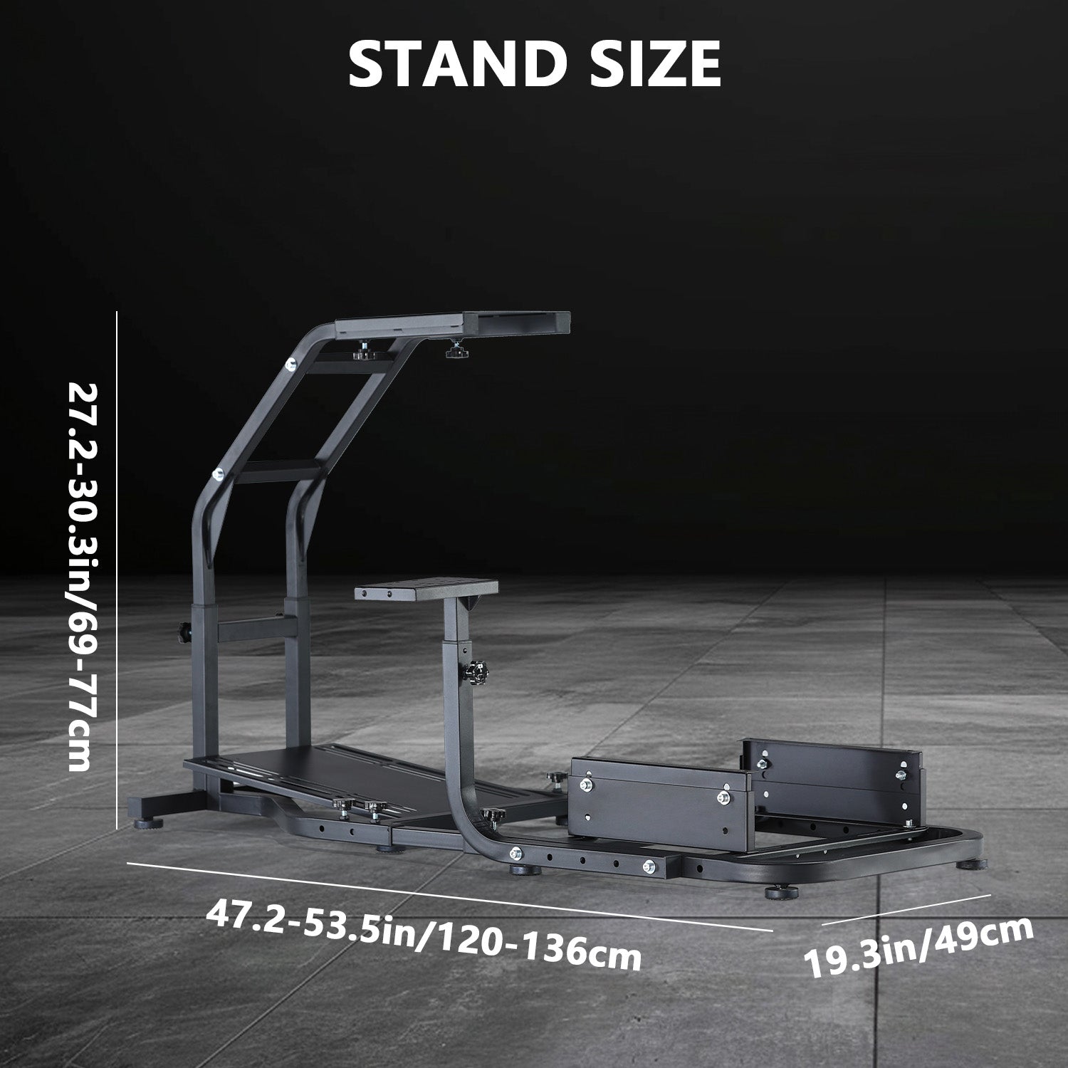 Minneer Racing Simulator Cockpit Gaming Frame Fits for Logitech/Thrustmaster/Fanatec G27 G29 G920 G923 T300,Adjustable Driving Steering Wheel Stand,Not Included Wheel, Pedal and Seat