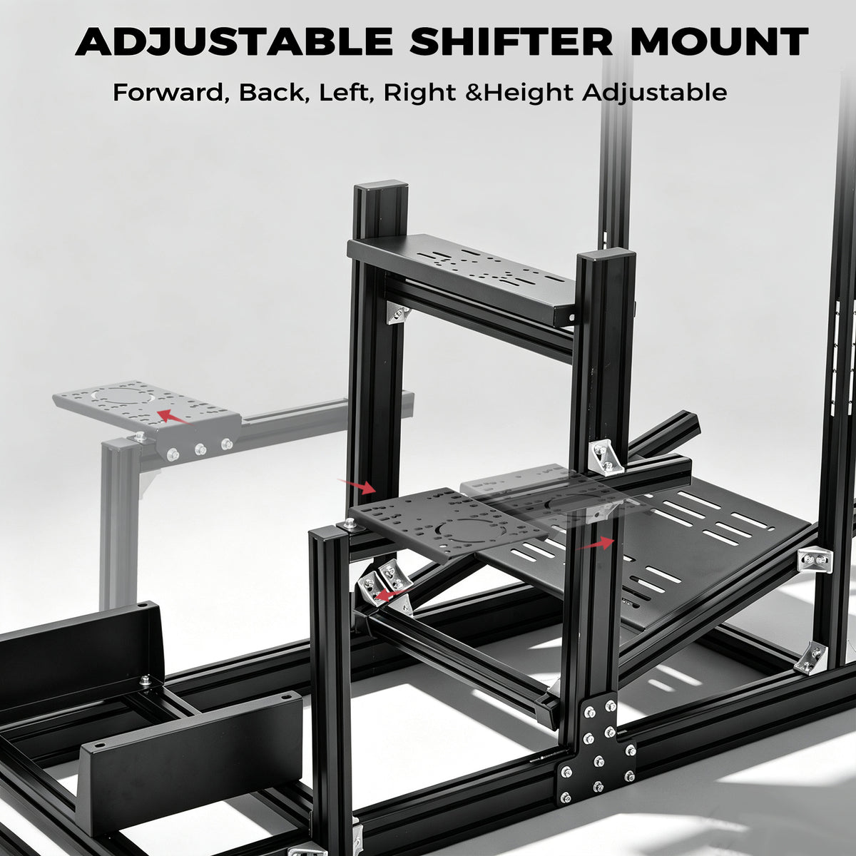 Minneer 4080 Aluminum Profile Racing Simulator Cockpit with Monitor Mount, Unlimited Adjustment, Fit for Thrustmaster, Fanatec, Moza, Logitech G29 GPro, Not Include Steering Wheel,Pedals,Handbrake