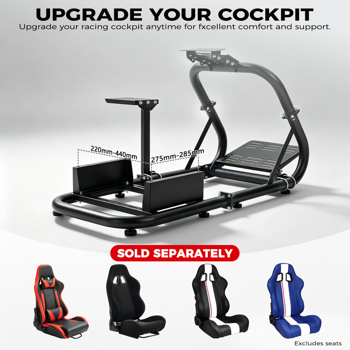 Minneer Advanced Racing Simulator Cockpit Fit Logitech Fanatec CSL-DD Thrustmaster