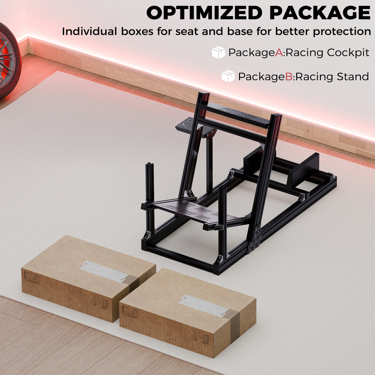 Minneer 4080 Aluminum Profile Racing Sim Cockpit, Ultra Strength & Rigidity, Fit for Logitech,Thrustmaster, Fanatec G29 G923 T248, Not Include Steering Wheel,Pedals,Handbrake