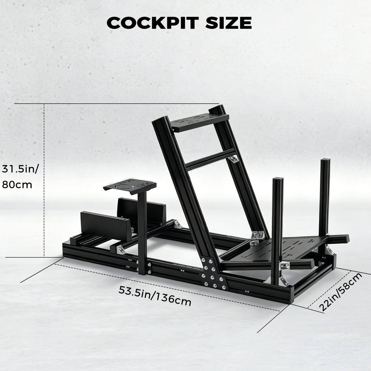 Minneer 4080 Aluminum Profile Racing Sim Cockpit, Ultra Strength & Rigidity, Fit for Logitech,Thrustmaster, Fanatec G29 G923 T248, Not Include Steering Wheel,Pedals,Handbrake