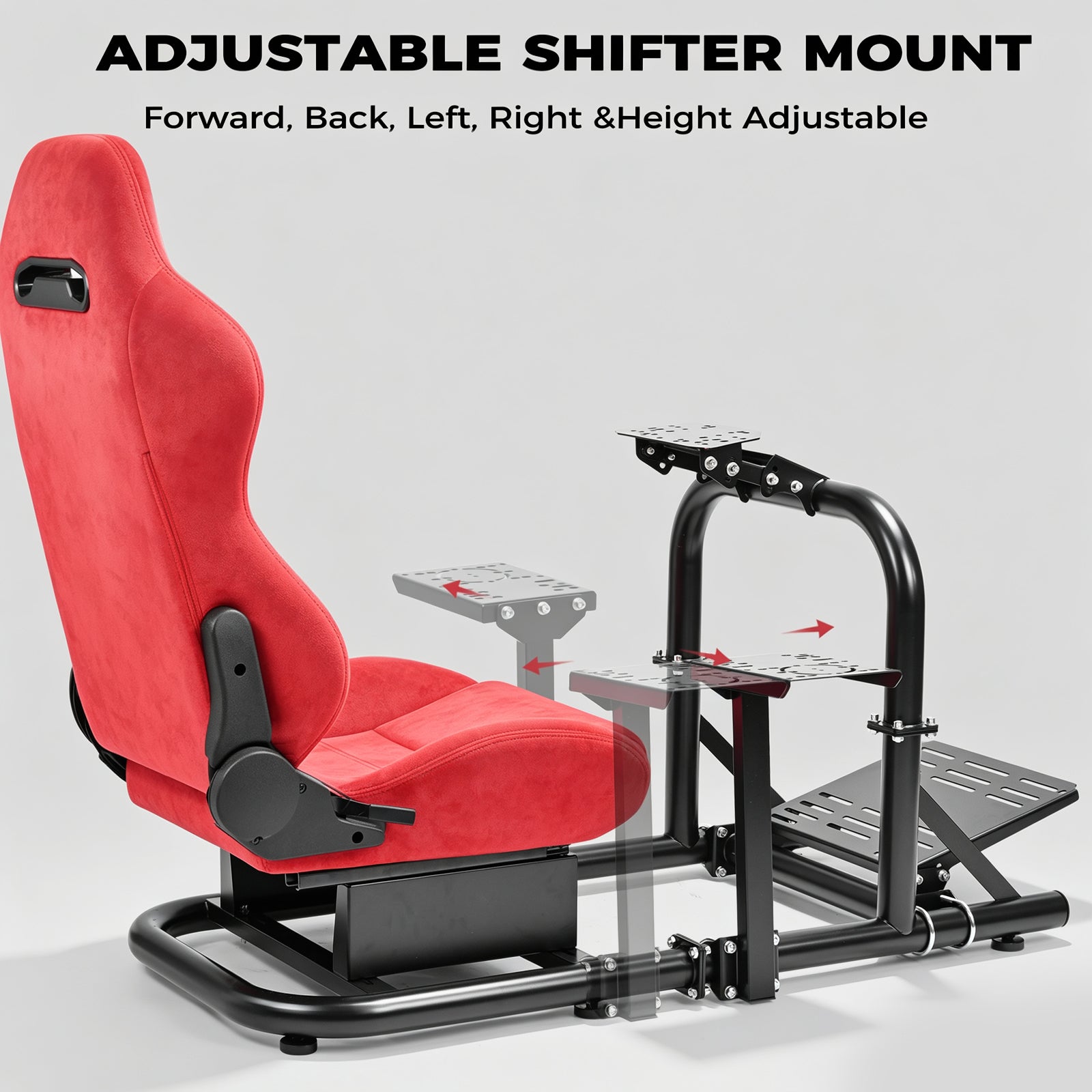 Minneer Racing Simulator Cockpit with Seat Fit Logitech G29 G920 Fanatec CSL-DD No Steering Wheel, Handbrake, Pedals