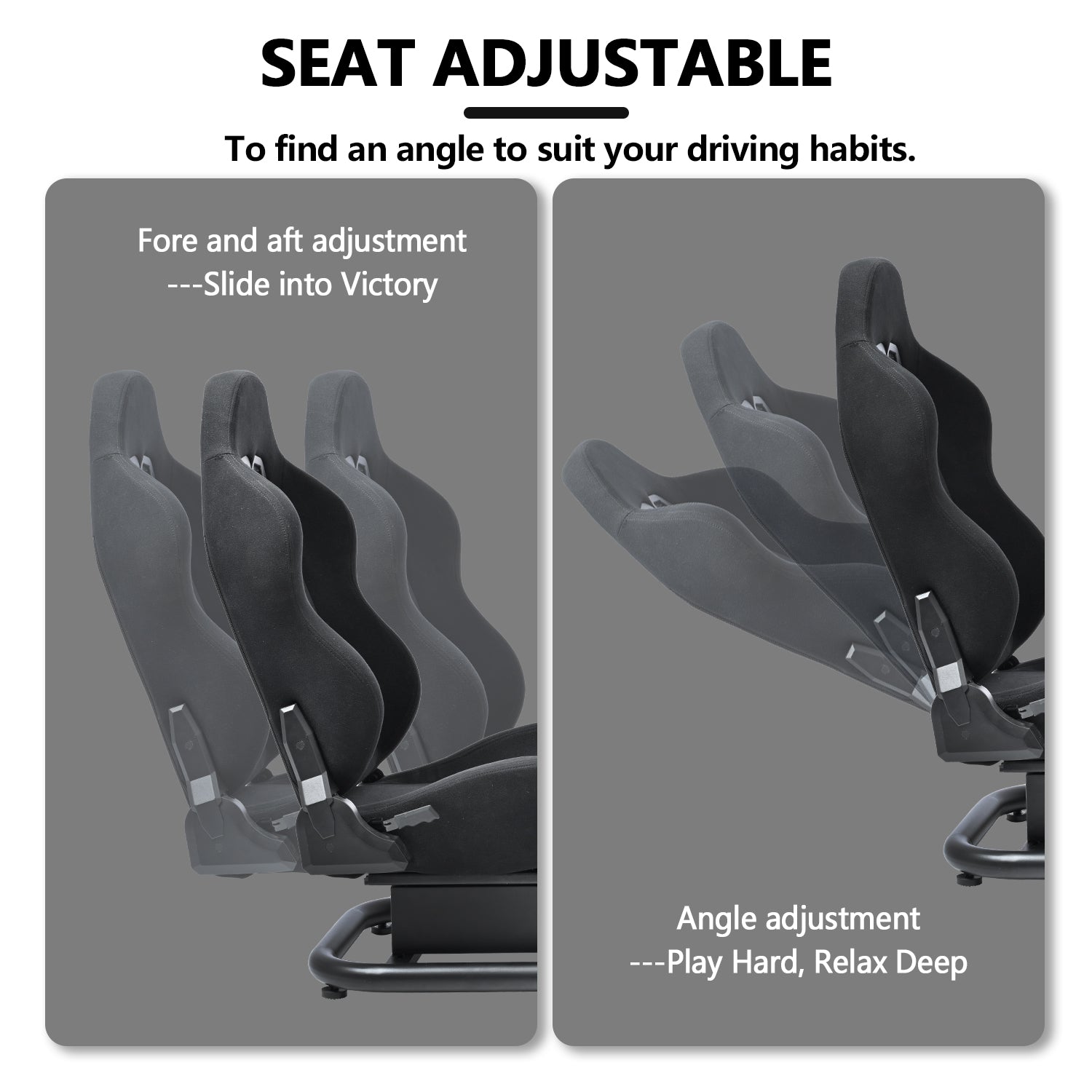 Minneer Racing Simulator Cockpit with triple monitor stand and black seat Compatible with Logitech/Thrustmaster/Fanatec G29 G920 G923 T300RS CSL-DD, excludes steering wheel, pedals, monitor and gear shifter