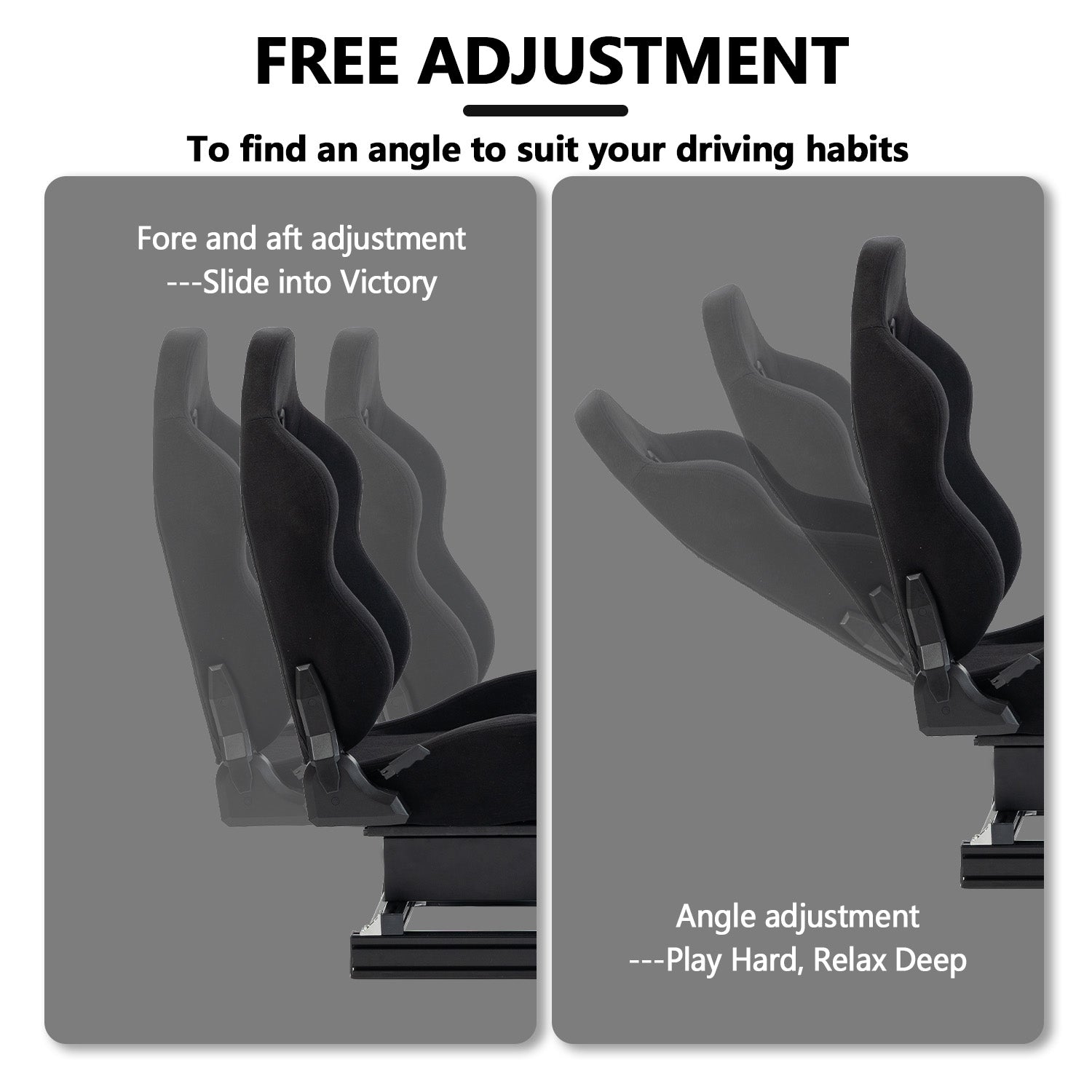 Minneer 4080 Aluminum Racing Simulator Cockpit with Black Seat and Triple Monitor Stand, Fully Adjustability, Fit for Logitech, Thrustmaster, Fanatec G29 G920 T248, Not Include Steering Wheel,Pedals,Handbrake,Monitor