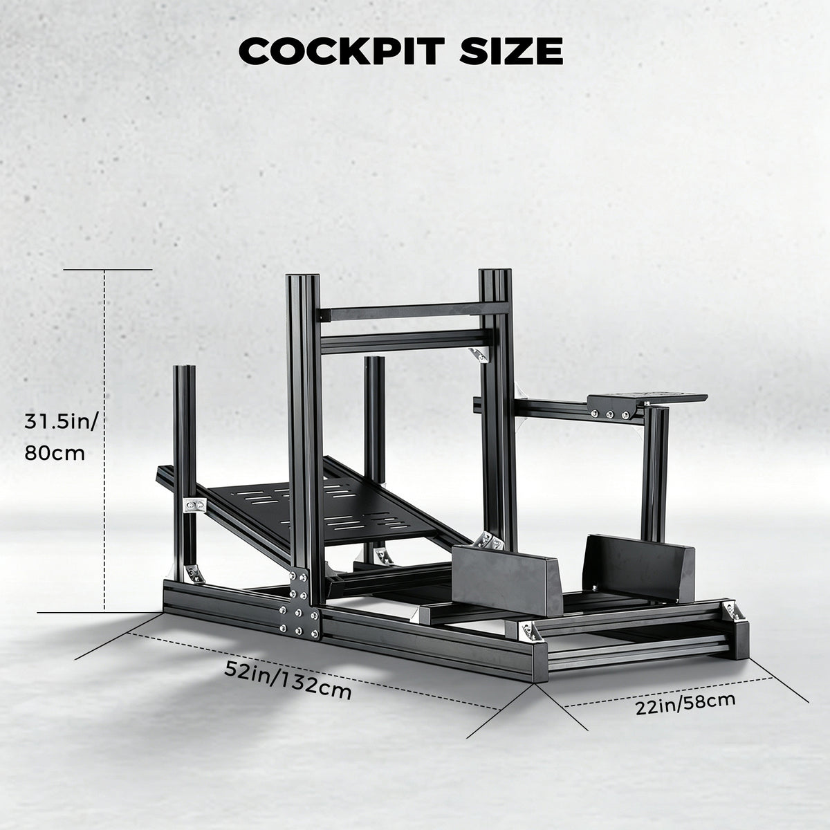Minneer 4080 Aluminium Profile Racing Sim Cockpit, Ultra Strength & Rigidity, Fit for Logitech,Thrustmaster, Fanatec G29 G923 T248, Not Include Steering Wheel,Pedals,Handbrake