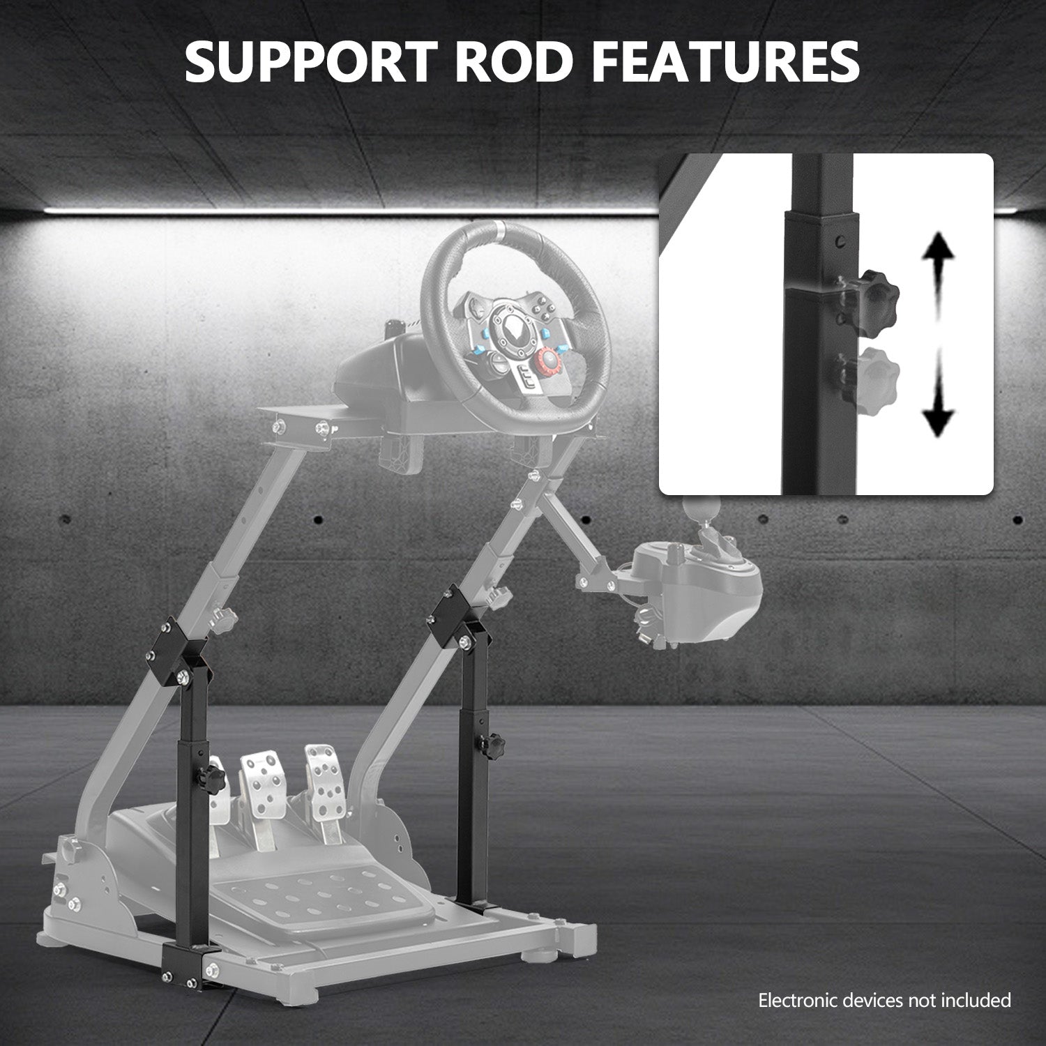 Minneer Pro Reinforced Sets Fit for Enhancing The Stability of The Racing Steering Wheel Stand, Exactly Matches Some of Our Store's Racing Game Brackets, NO Stand