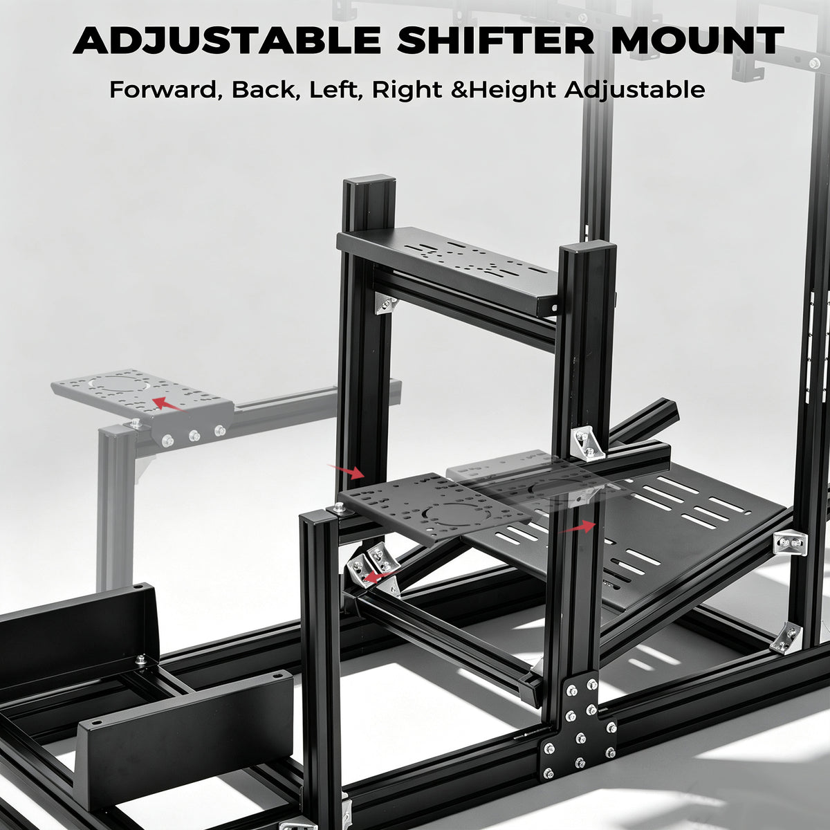 Minneer 4080 Aluminum Profile Racing Simulator Cockpit with Triple Monitor Mount, Unlimited Adjustment, Fit for Thrustmaster, Fanatec, Moza, Logitech G29 GPro, Not Include Steering Wheel,Pedals,Handbrake