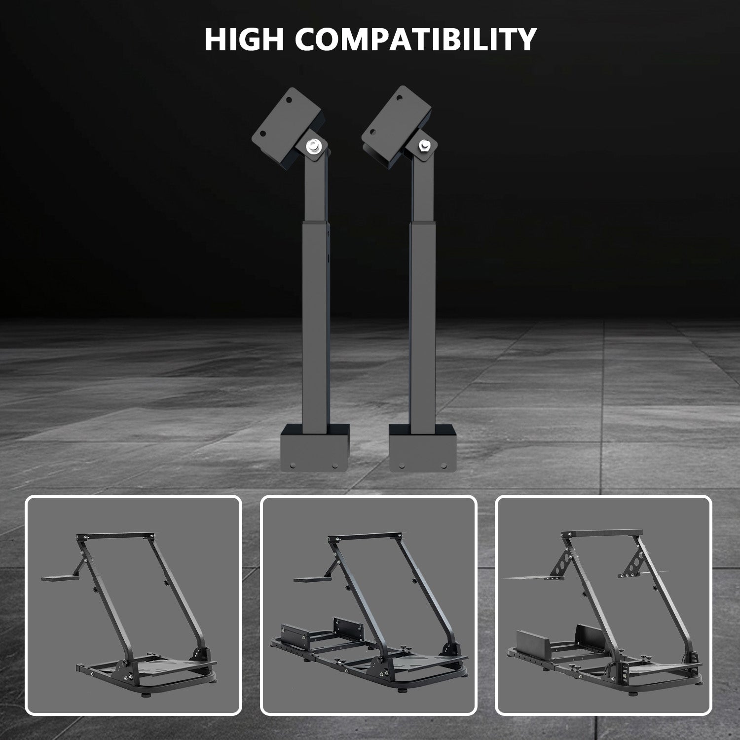 Minneer Pro Reinforced Sets Fit for Enhancing The Stability of The Racing Steering Wheel Stand, Exactly Matches Some of Our Store's Racing Game Brackets, NO Stand