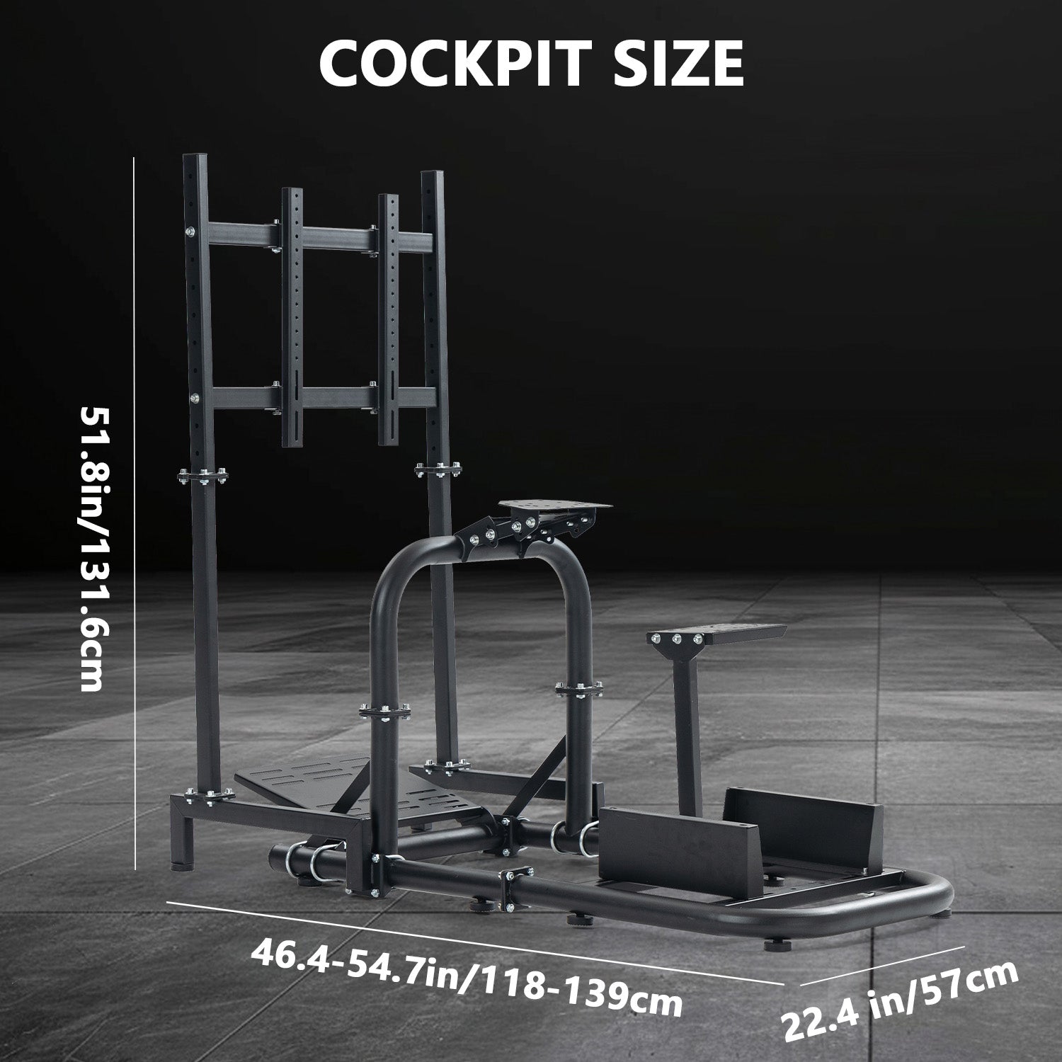 Minneer Racing Sim Cockpit, Wide Compatibility, Fit for Logitech,Thrustmaster, Fanatec G29 G923 T248, Not Include Steering Wheel,Pedals,Handbrake
