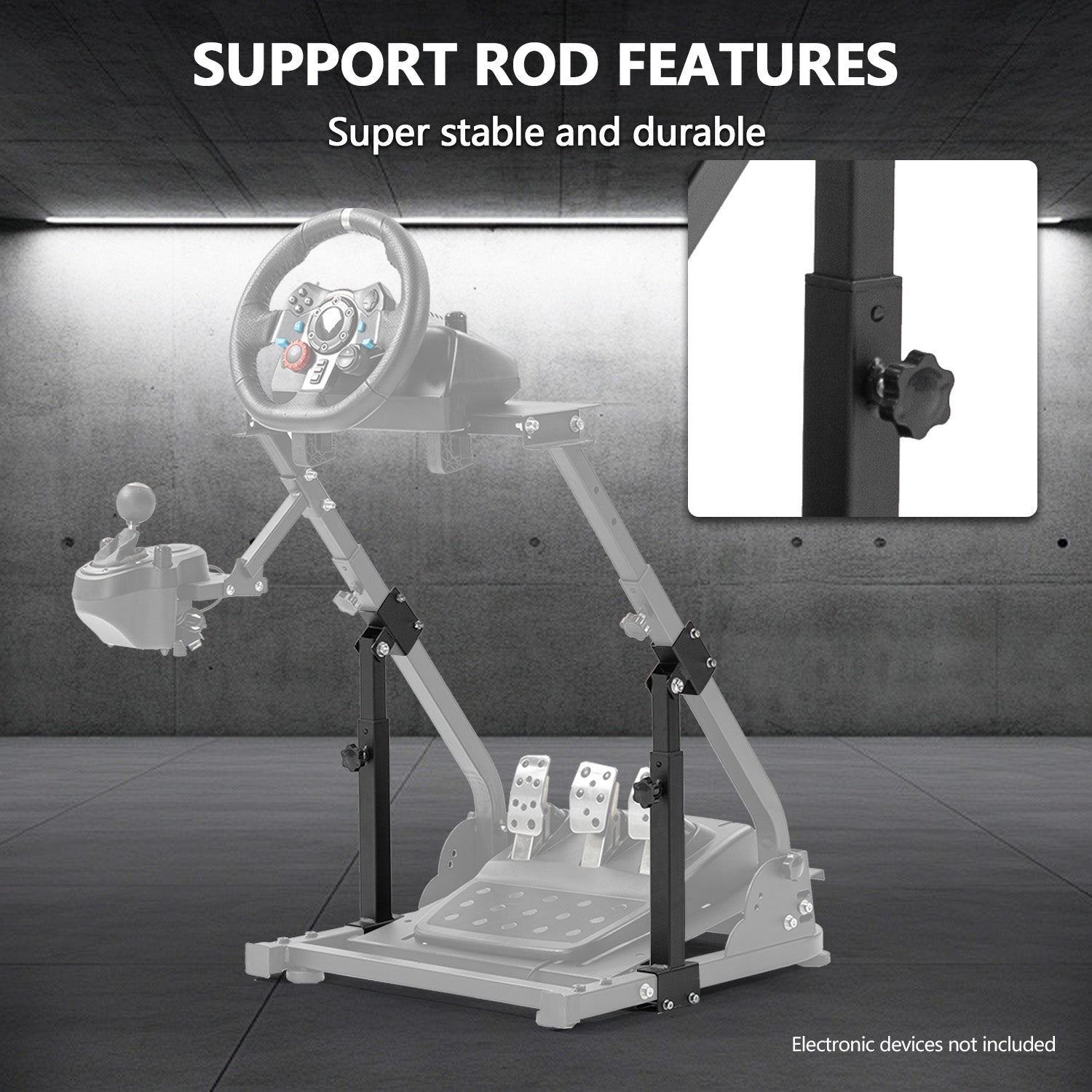 Minneer Pro Reinforced Sets Fit for Enhancing The Stability of The Racing Steering Wheel Stand, Exactly Matches Some of Our Store's Racing Game Brackets, NO Stand