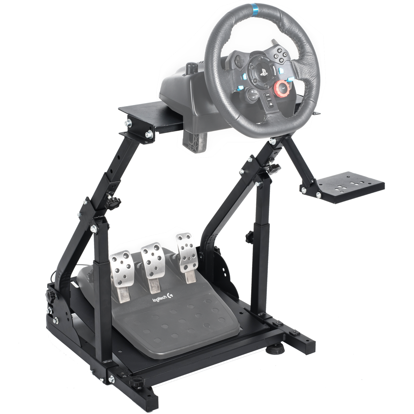 Minneer Stable Racing Wheel Stand with Double Support Arms Fit Logitech Moza R5