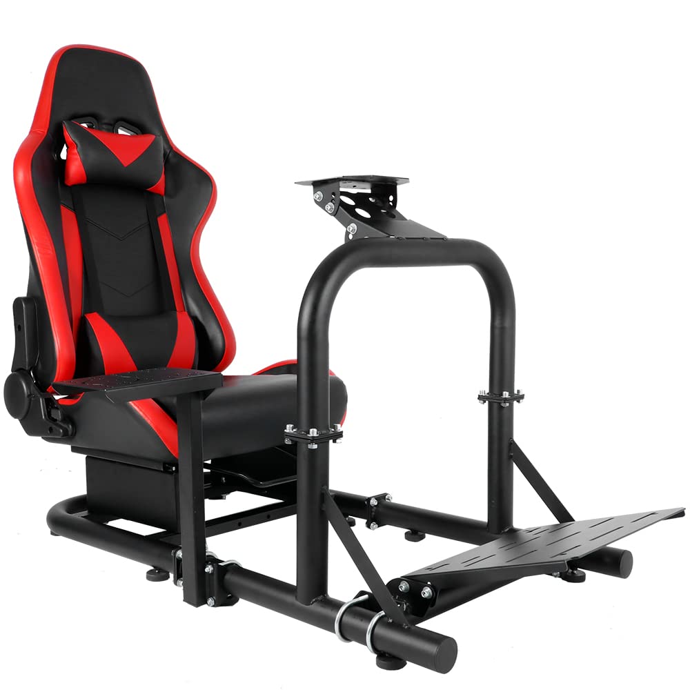 Minneer Racing Simulator Cockpit with Seat Fit Logitech G29 G920 Fanatec CSL-DD