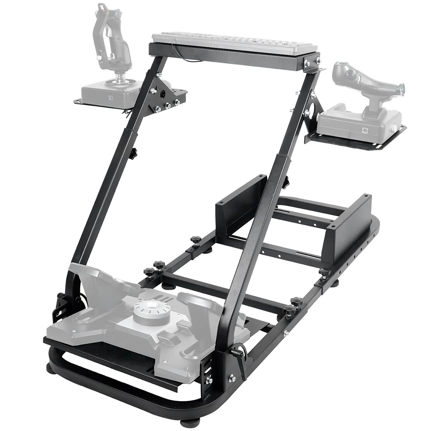 Minneer Flight Racing Simulator Cockpit Adjustable Fit Logitech X52 Thrustmaster A10C HotasWarth