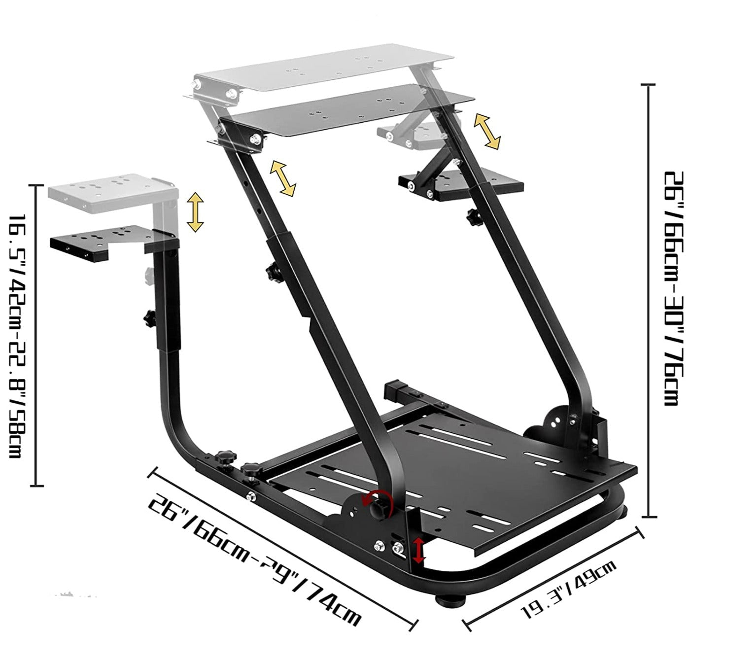 Minneer Steering Wheel Stand with Dual Shifter Platform Fit Logitech Thrustmaster T248PS