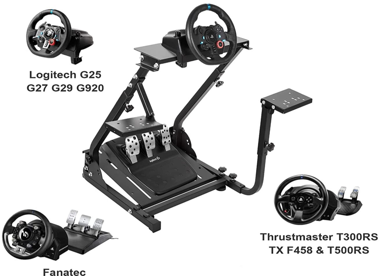 Minneer Steering Wheel Stand with Dual Shifter Platform Fit Logitech Thrustmaster T248PS