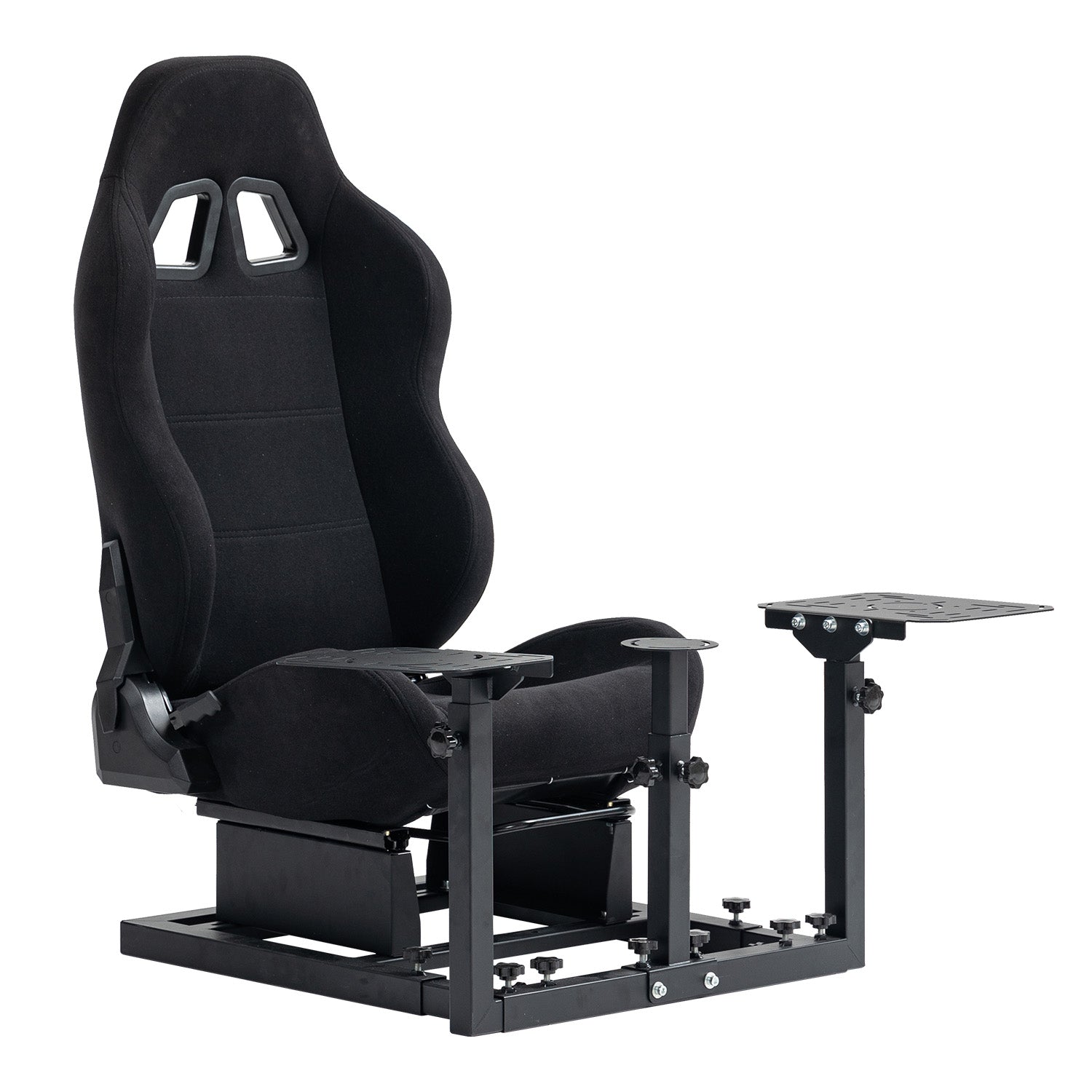 Minneer Flight Simulator Cockpit Stand with Black Seat Fit Logitech X52 X56 Thrustmaster A10C HotasWarth