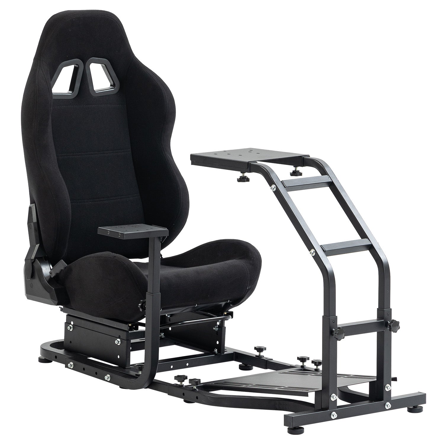 Minneer Racing Sim Cockpit with Black Seat Fit Logitech G29 G923 Thrustmaster T248 T300RS