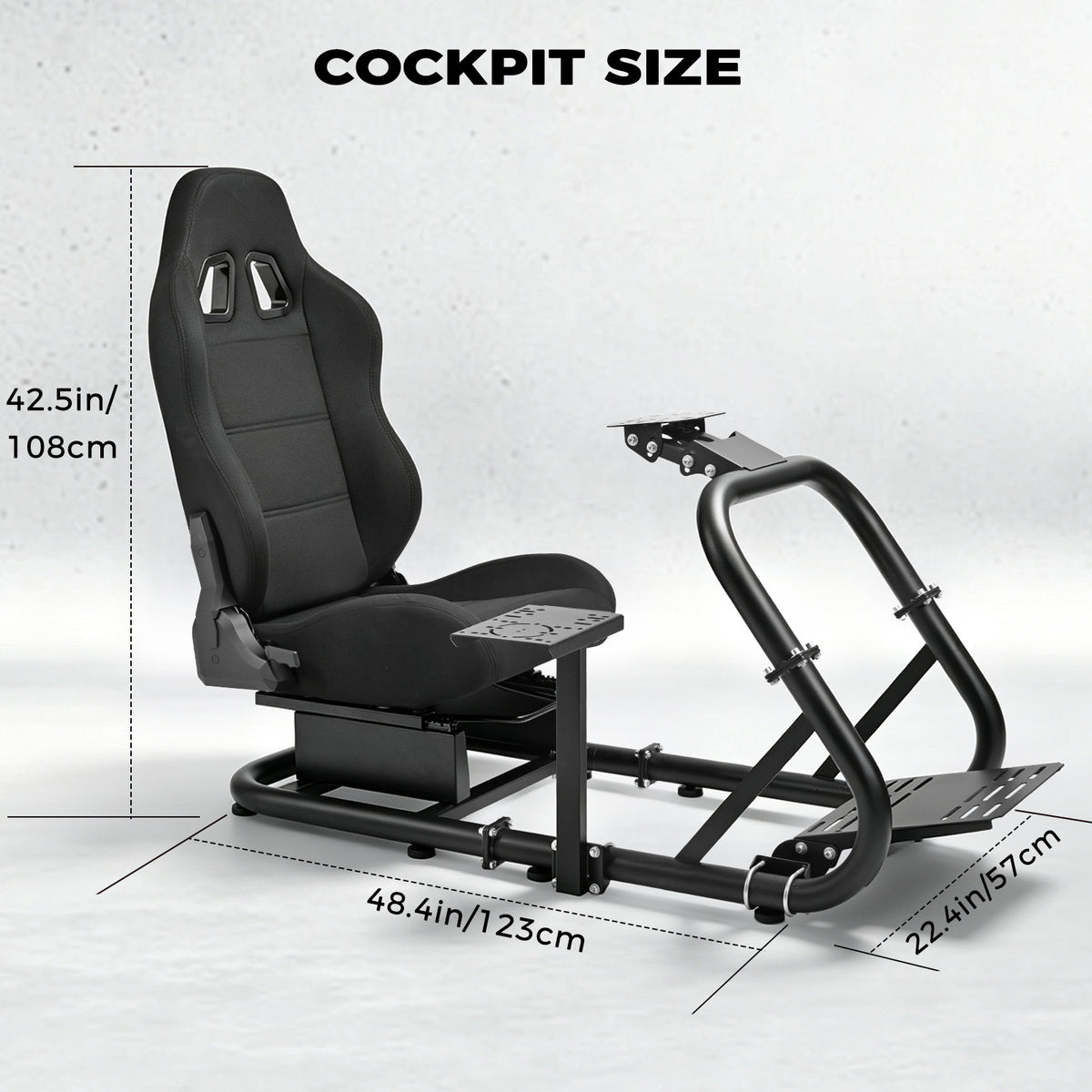 Minneer Driving Simulator Cockpit with Seat Fit Logitech Fanatec CSL-DD