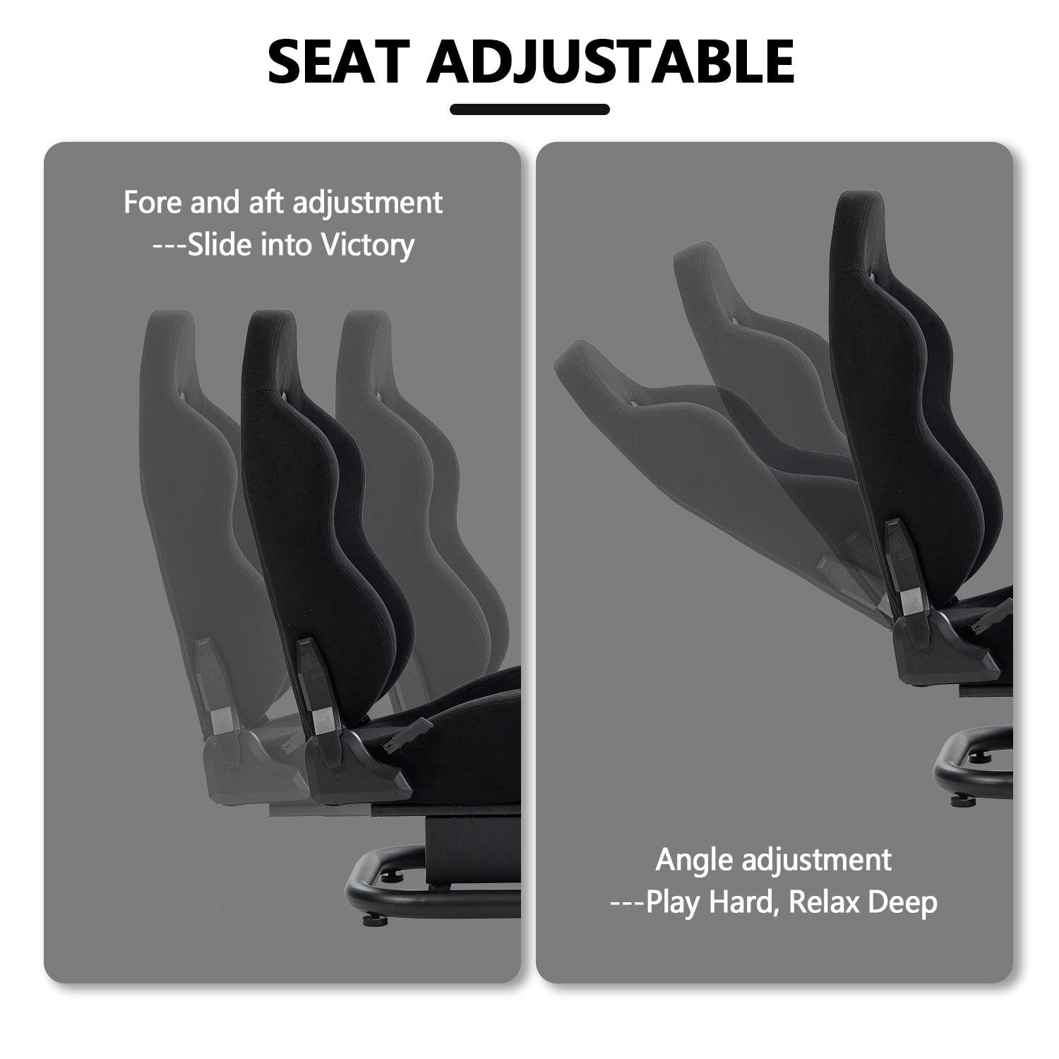 Minneer Driving Simulator Cockpit with Seat Fit Logitech Fanatec CSL-DD