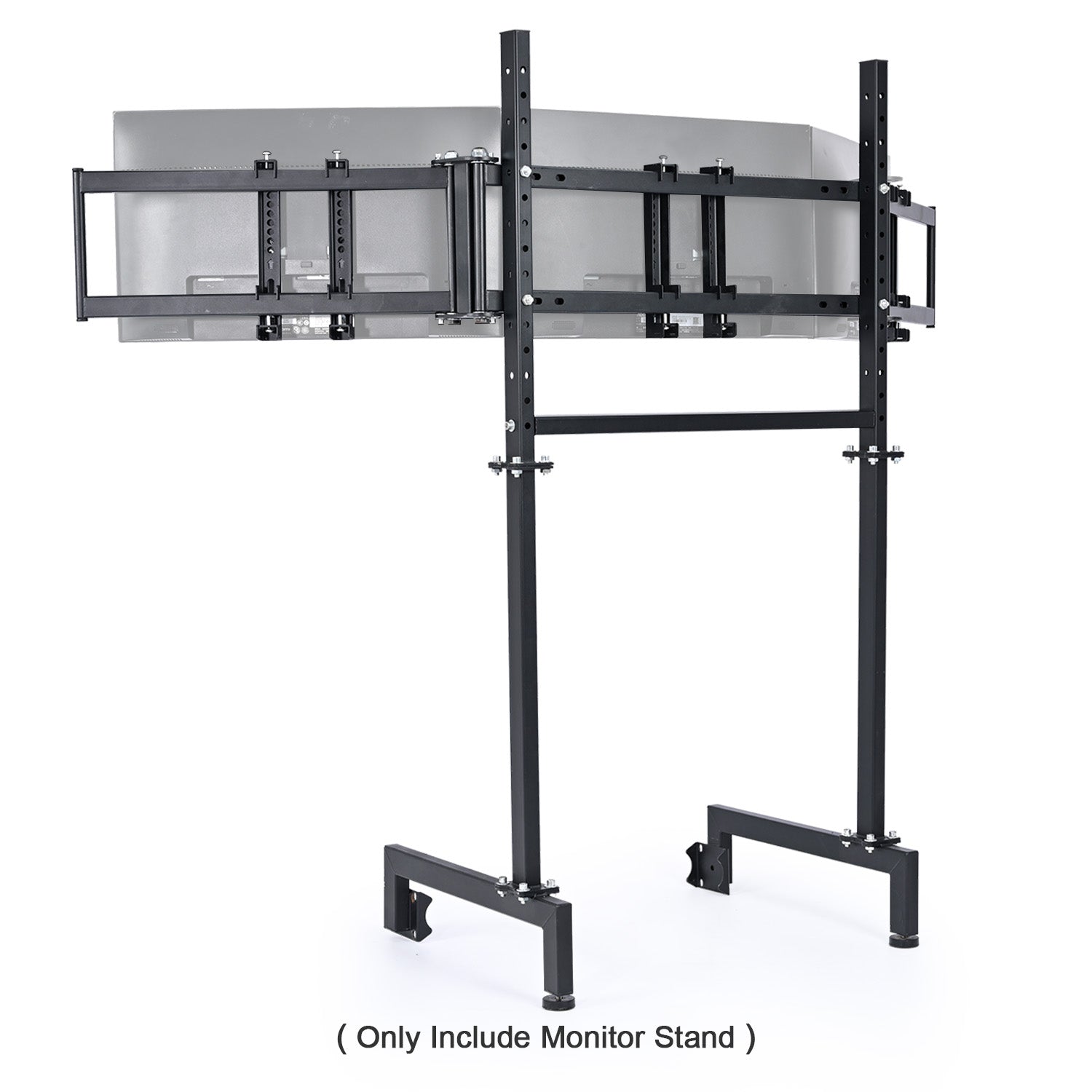 Minneer Triple Screen Monitor Stand For Round Tube Racing Simulator Cockpit