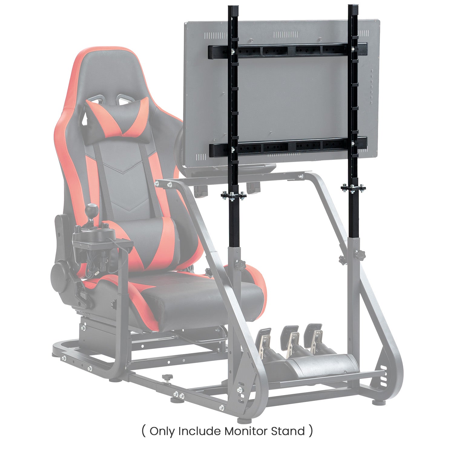 Minneer Racing Simulator Monitor Stand for Square Tube Sim Racing Cockpit TV Mount Stand