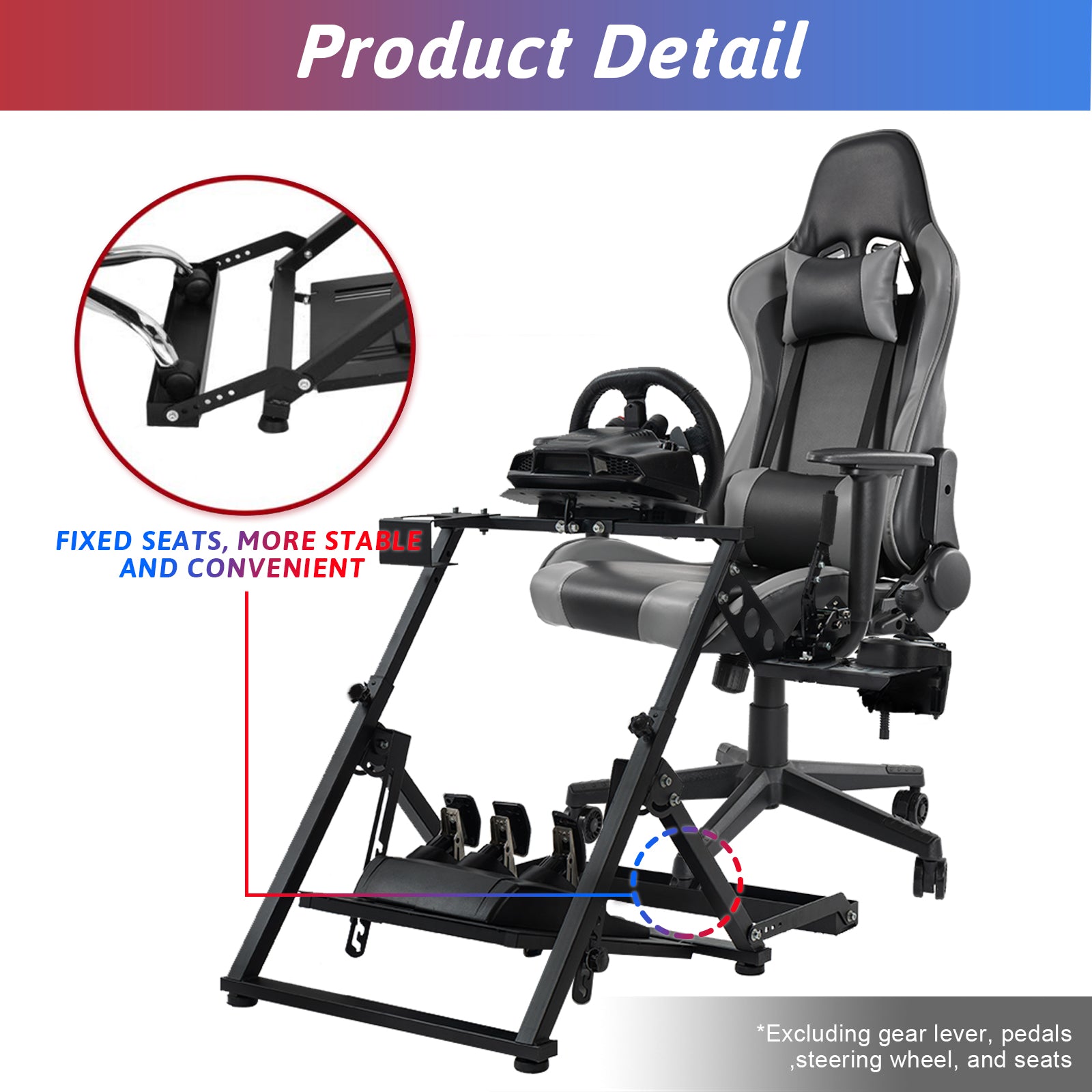 Minneer G29 Racing Wheel Stand Foldable Fit Logitech Thrustmaster T248 T300RS