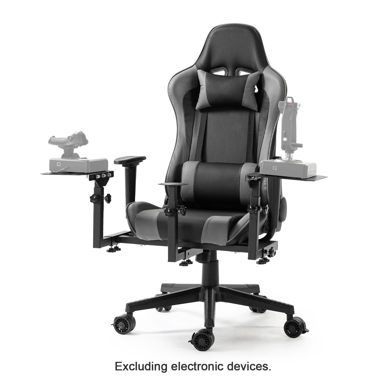 Minneer Flight Simulator Stand with Gray Seat Fit Logitech X52 X56 Thrustmaster