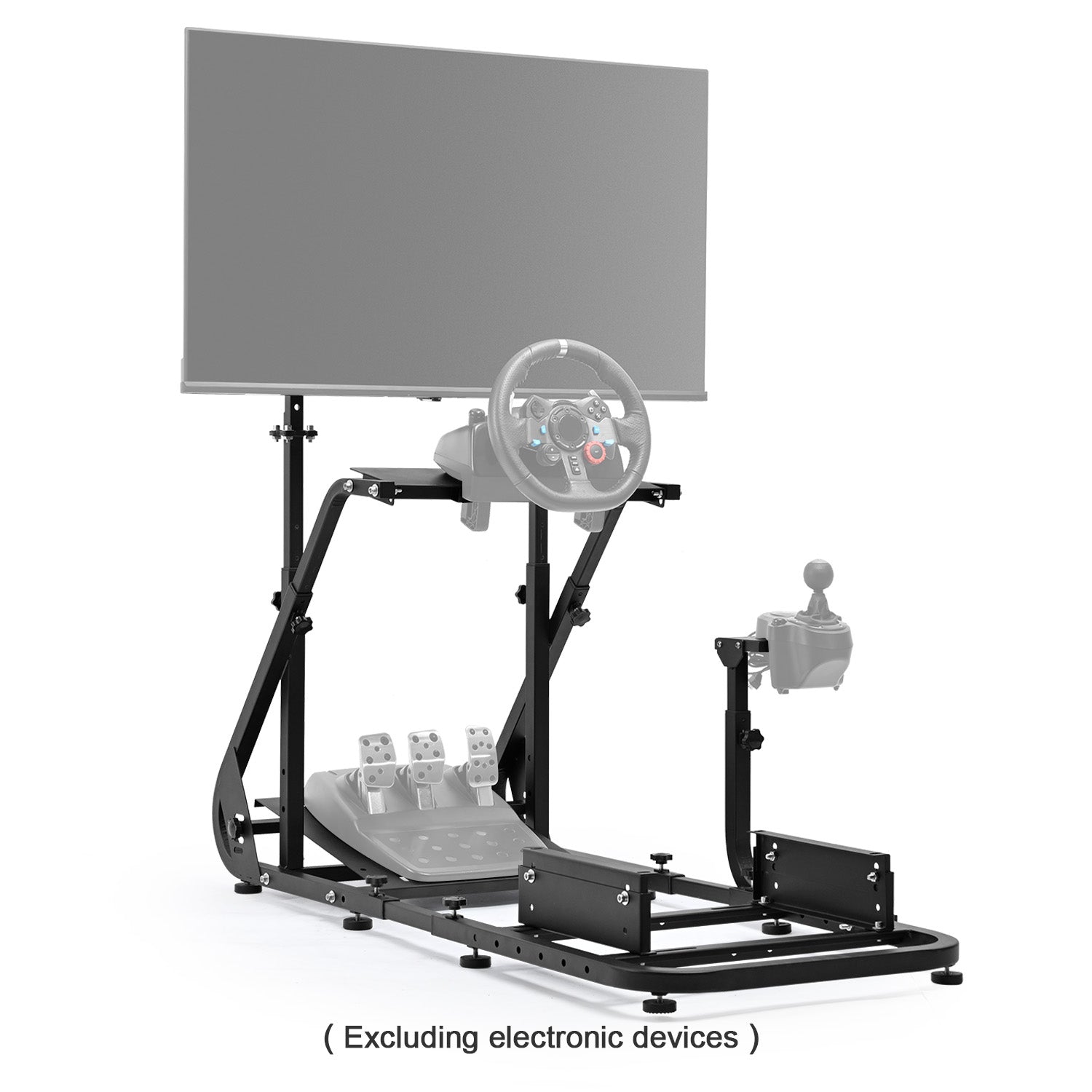 Minneer Racing Simulator Cockpit with Installable Monitor Frame,Wide Compatibility, Fit for Logitech G920 G923,Thrustmaster,Fanatec,Gaming Wheel Stand without TV Wheels Pedals Shifter Seat