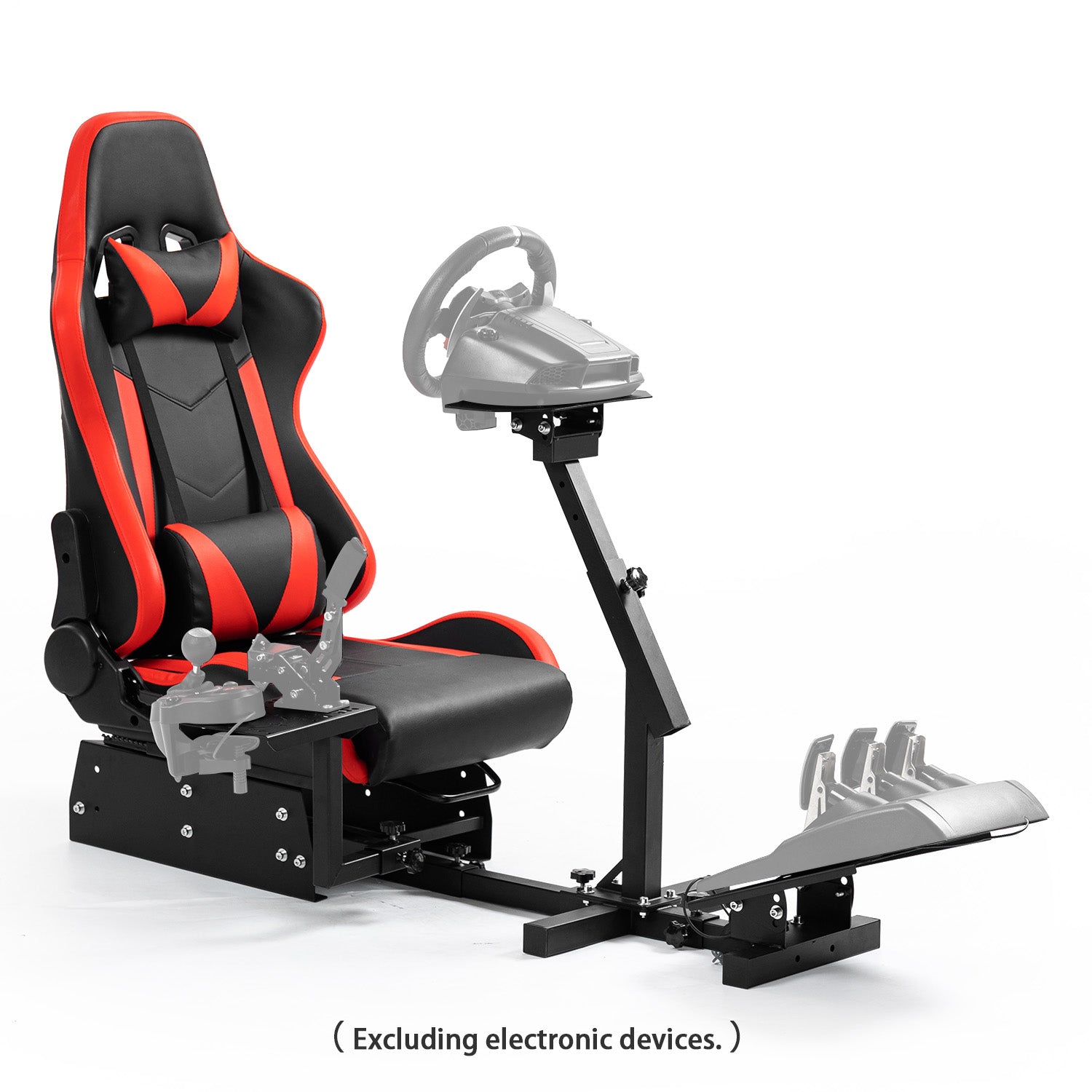 Minneer New Upgrade Racing Simulator Cockpit with Red Seat Fit Logitech Thrustmaster