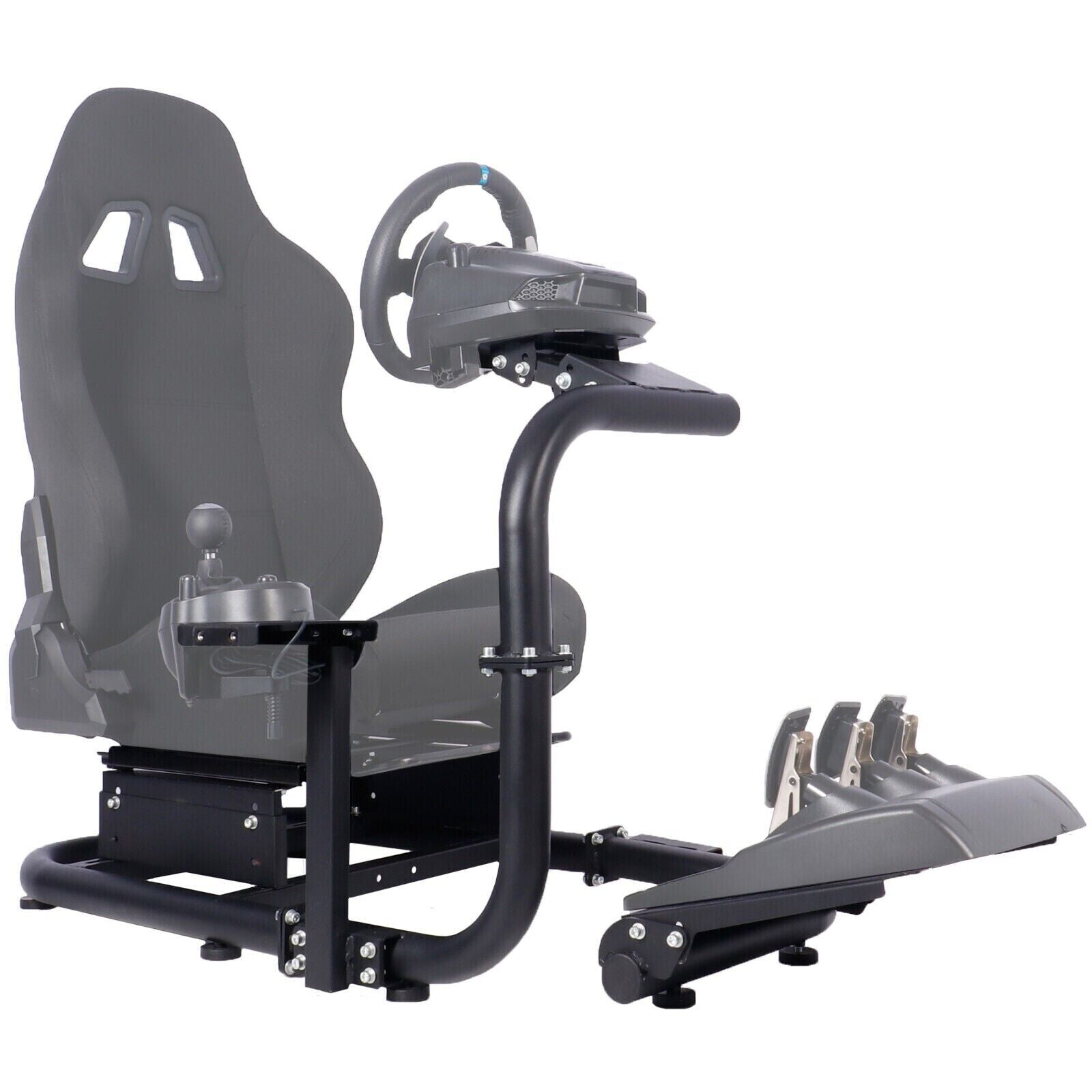 Minneer™ Racing Simulator Cockpit Fit Logitech G29 G920 G923 Thrustmaster T300RS TX F458 T500R Fanatec,Racing Wheel Stand without Wheel Pedals Seat