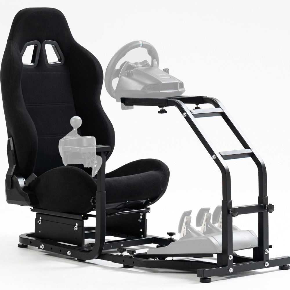 Minneer Racing Sim Cockpit with Seat Fit Logitech G29 G923 Thrustmaster T248 T300RS