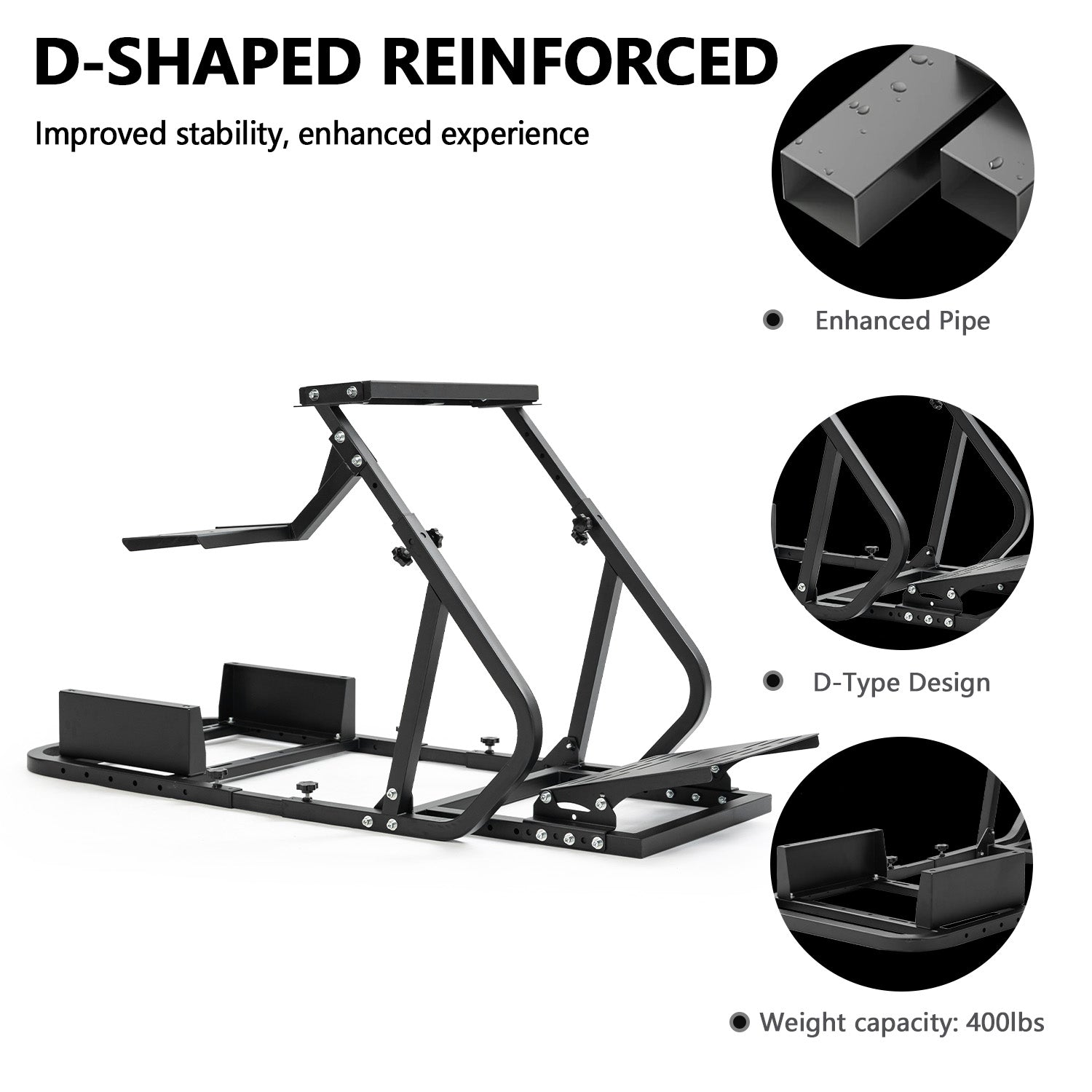 Minneer New Driving Simulator Cockpit Fit Logitech Thrustmaster Fanatec