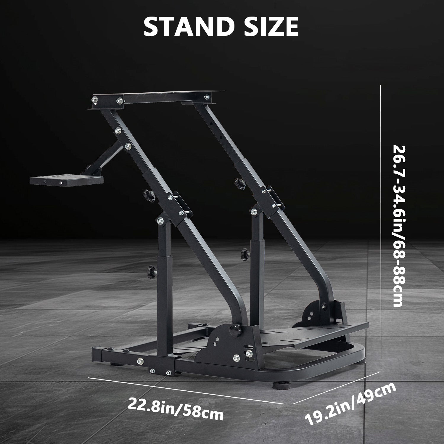 Minneer Stable Racing Wheel Stand with Double Support Arms Fit Logitech Moza R5
