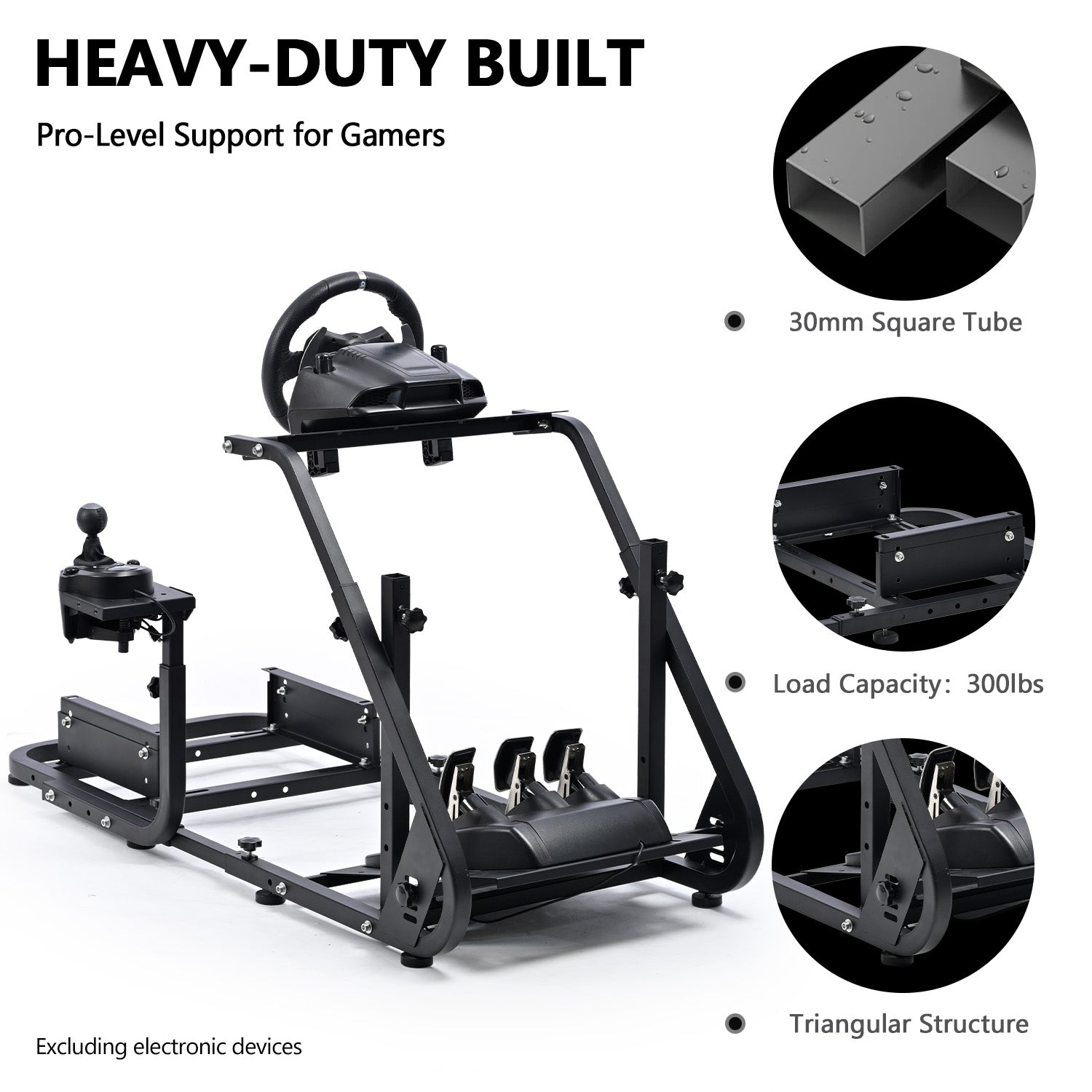 Minneer Racing Simulator Cocpit Stand Fit Logitech G923 Thrustmaster T