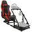 Minneer™ Racing Simulator Cockpit with Red Seat Racing Wheel Stand Fits Logitech G923 G29 G920 Thrustmaster Fanatec Adjustable Steering Wheel and Pedals not Included