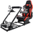 Minneer™  Flight Sim Cockpit with Red Seat and Racing Wheel Stand Support for HOTAS Warthog, Thrustmaster,Logitech Adjustable |Throttle,Joystick,Keyboard not Included|