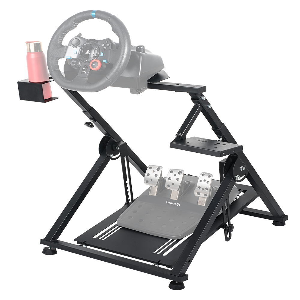Entry level Racing Wheel Stand fit for Logitech/Thrustmaster/PXN/Fanatec  G25,G27,G29,G923,T128x,T248,T80,T300,t500rs,Fully Foldable Steering Wheel