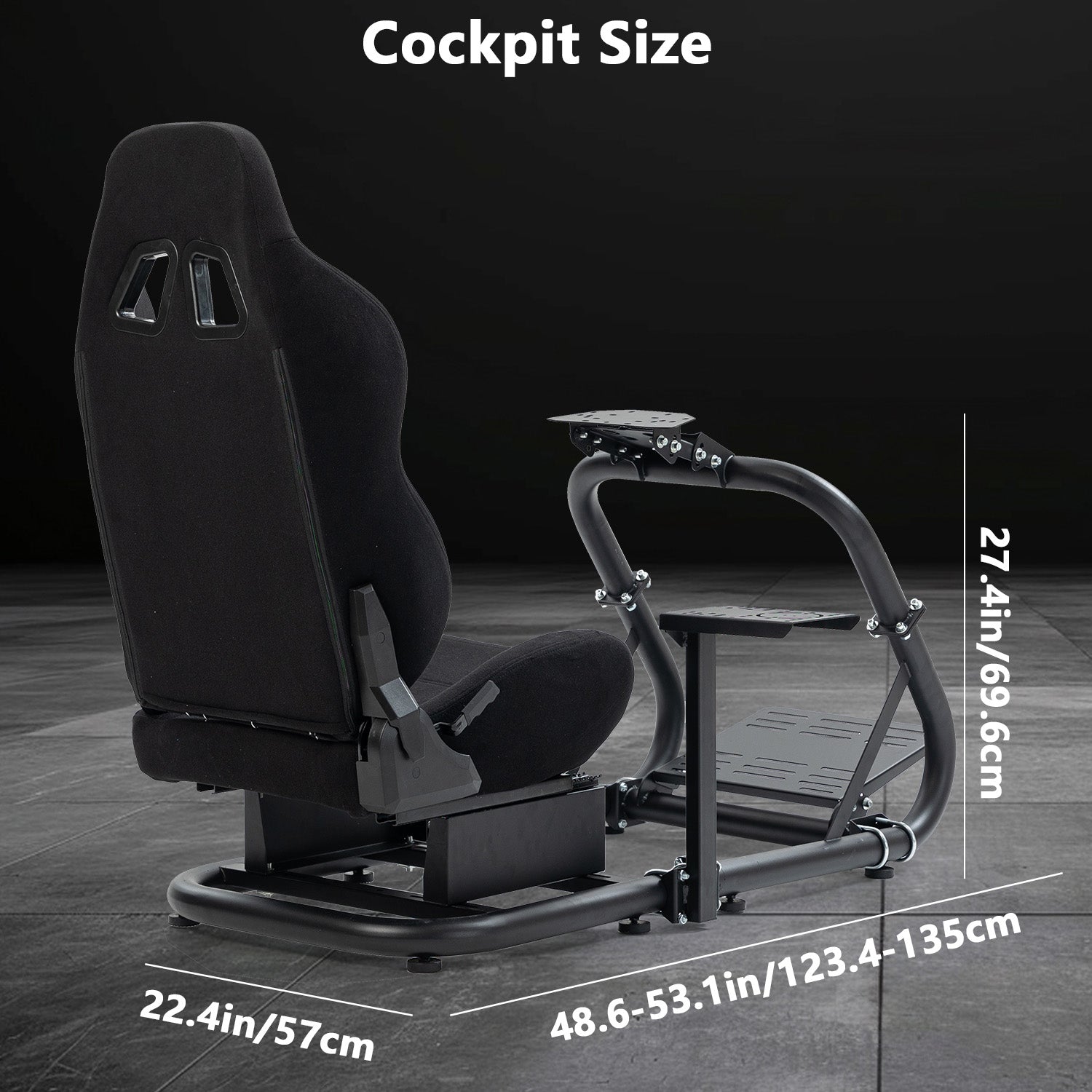 Minneer Driving Simulator Cockpit with Seat Fit Logitech Fanatec CSL-DD