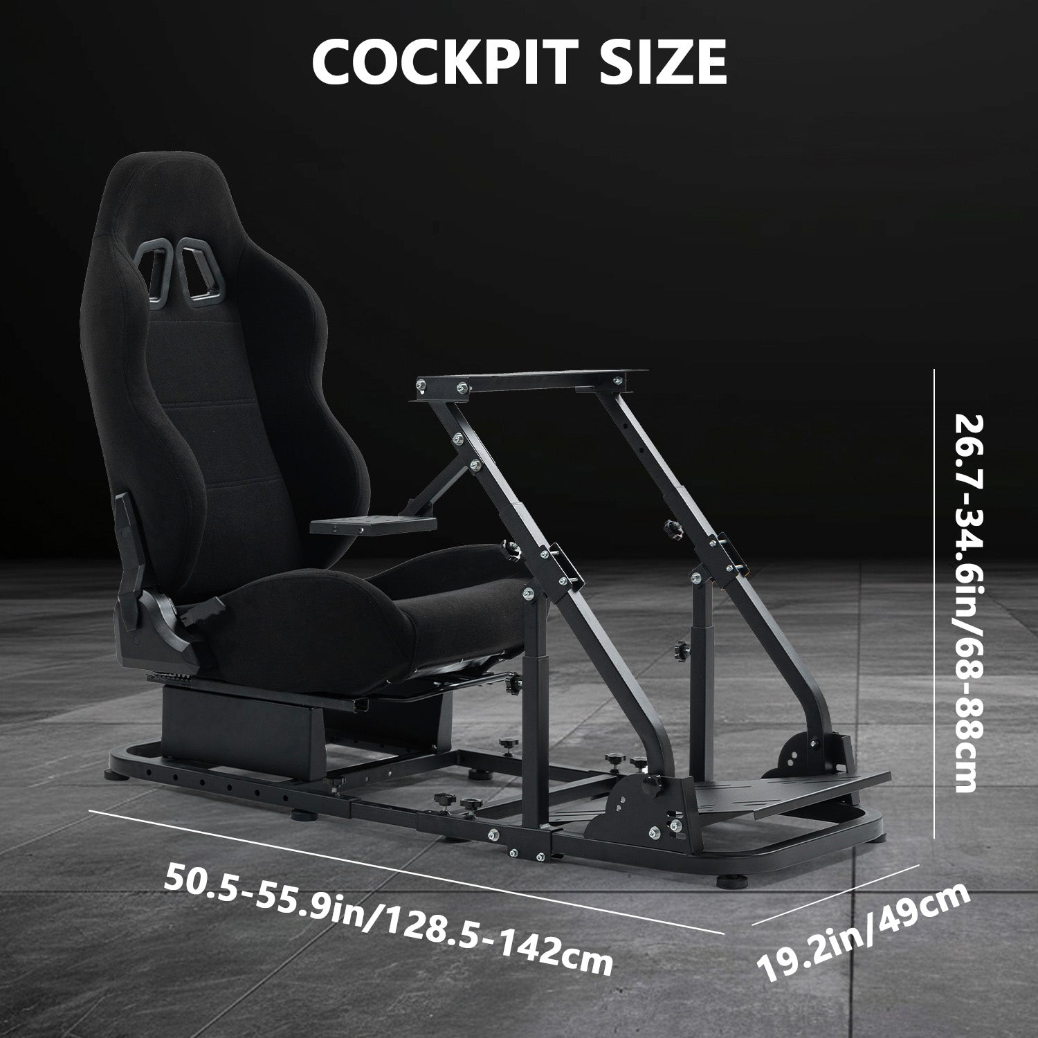 Minneer Racing Simulator Cockpit with Seat Foldable Fit Logitech G29 G920 Fanatec