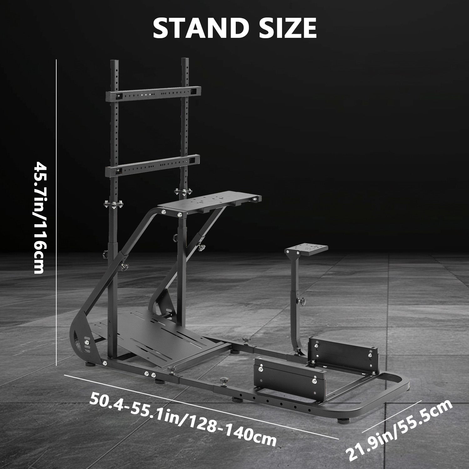 Minneer Racing Simulator Cockpit with Installable Monitor Frame,Wide Compatibility, Fit for Logitech G920 G923,Thrustmaster,Fanatec,Gaming Wheel Stand without TV Wheels Pedals Shifter Seat