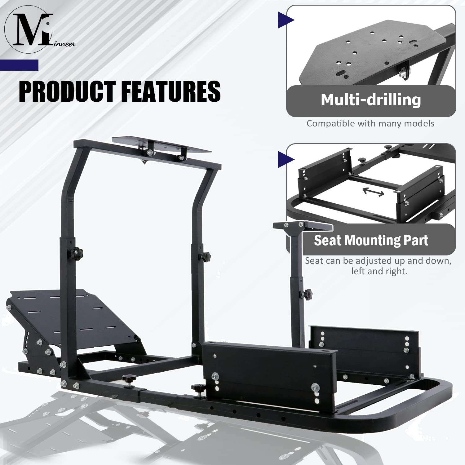 Minneer G29 Racing Simulator Cockpit Fit Logitech G920 G923 GPRO Fanatec