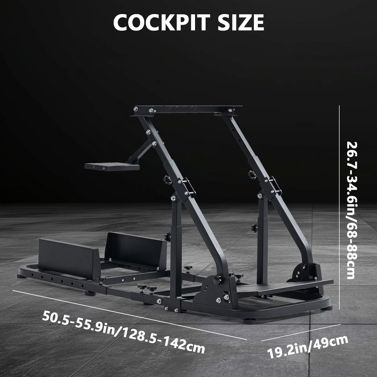 Minneer Racing Simulator Cockpit with Double Support Arms Foldable Fit Logitech Thrustmaster