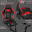 Minneer™ Gaming Simulator Cockpit with Red Seat for Logitech G25, G27, G29, G920 Dual-Segment Adjustable PC,Xbox,PS4 Racing Wheel Stand Frame Professional Level Steering Simulator Cockpit, Not Include Steering wheel, pedal and handbrake