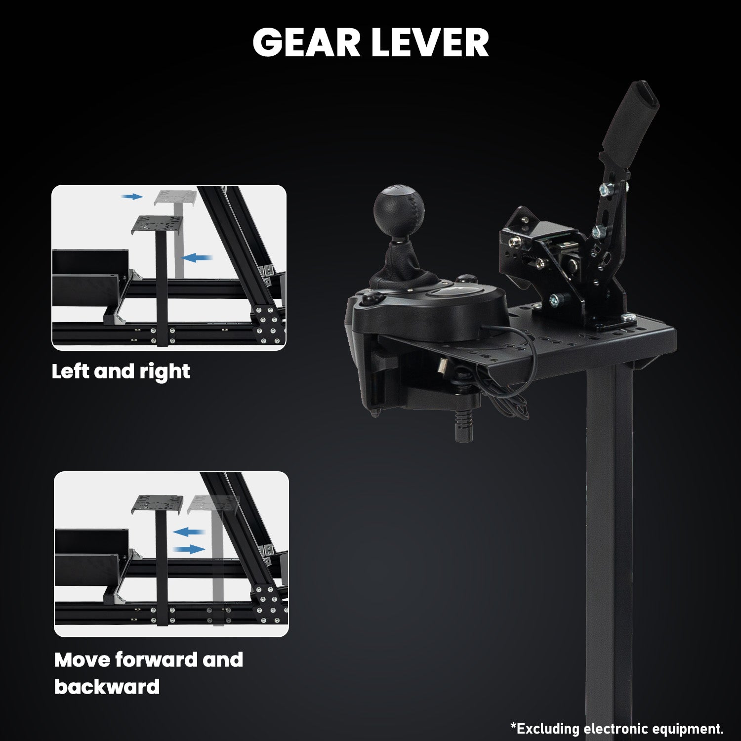 Minneer Aluminum Sim Racing Cockpit Fit Logitech Fanatec CSL-DD Thrustmaster