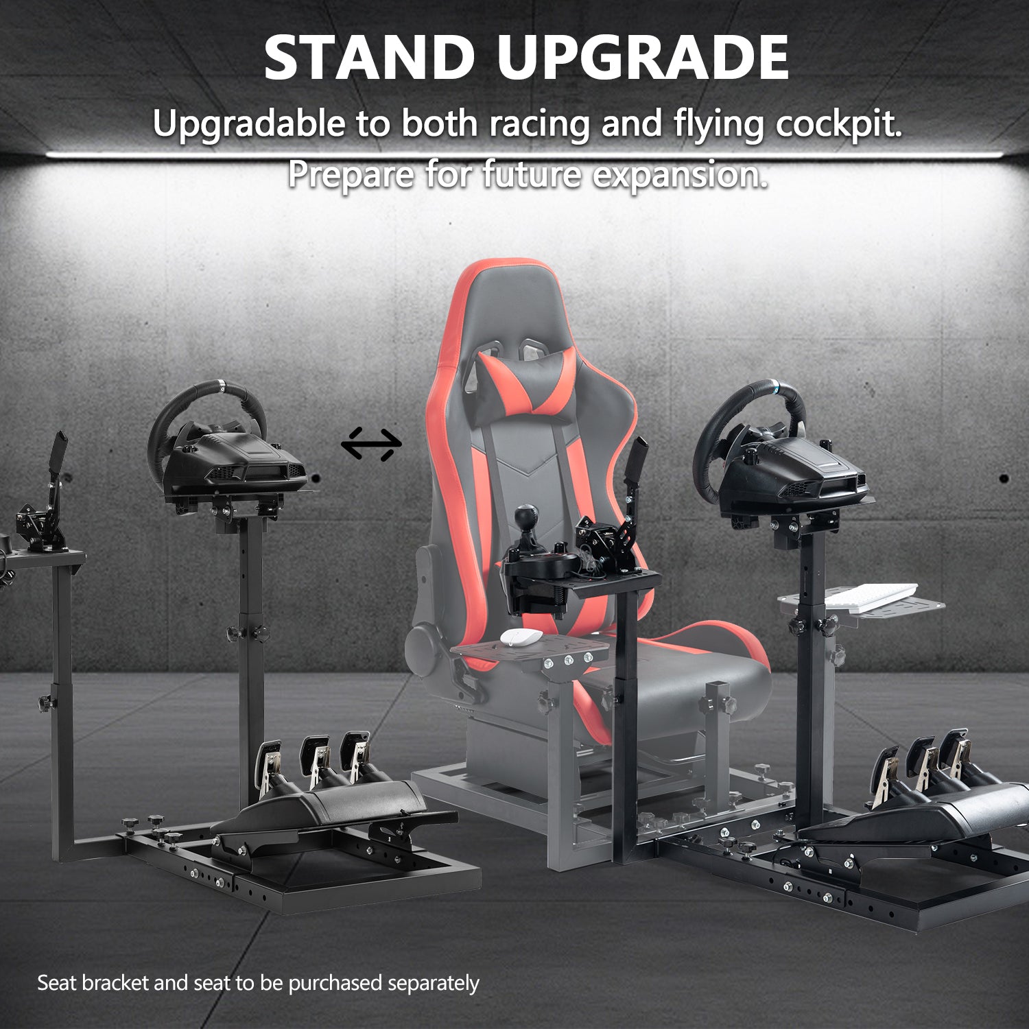 Minneer Racing Wheel Stand Upgrade Fit Logitech Thrustmaster T248 T300