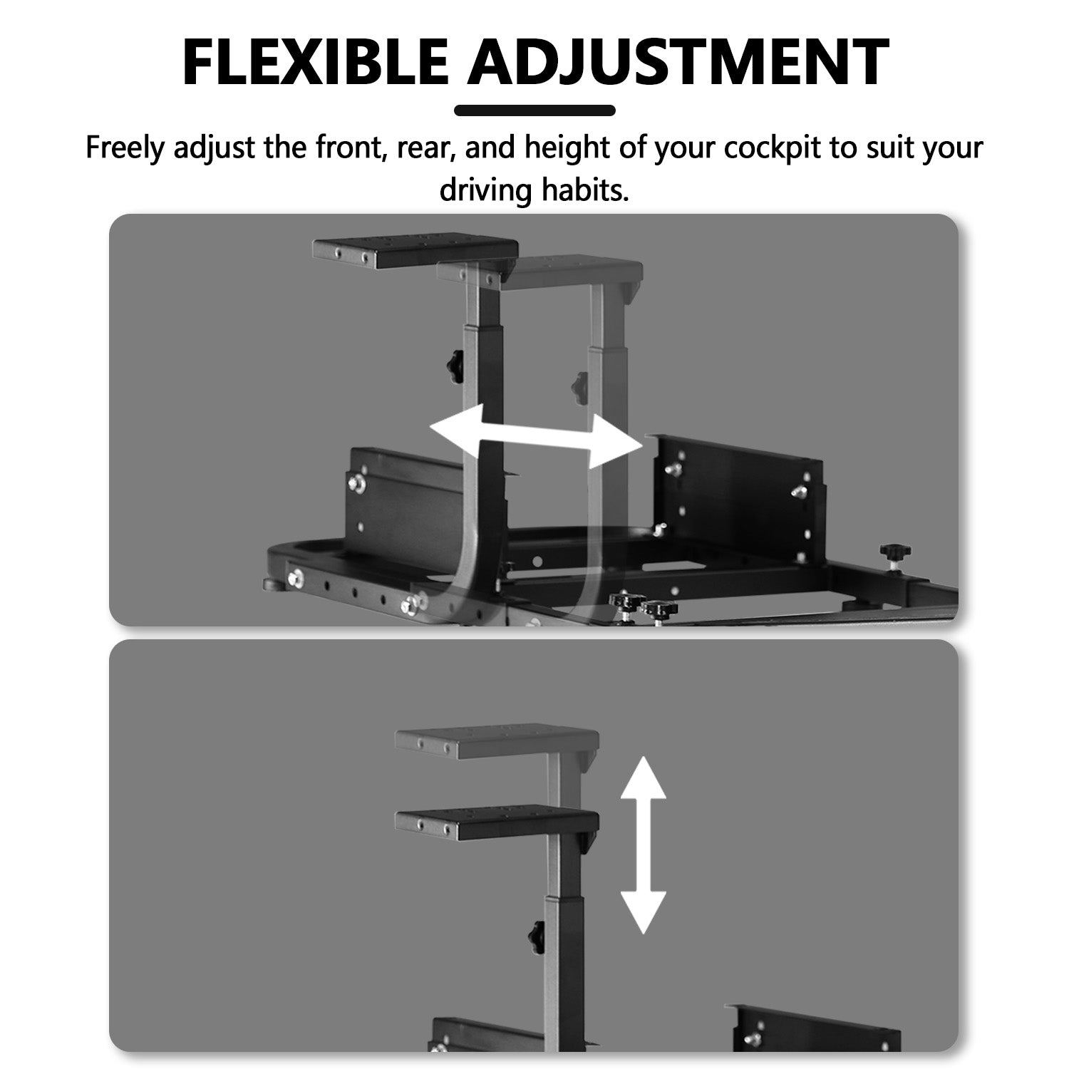 Minneer Joystick Attachment,Bracket Shift Handbrake Accessory Set for Our store's Racing Simulator Frame with Rear seat