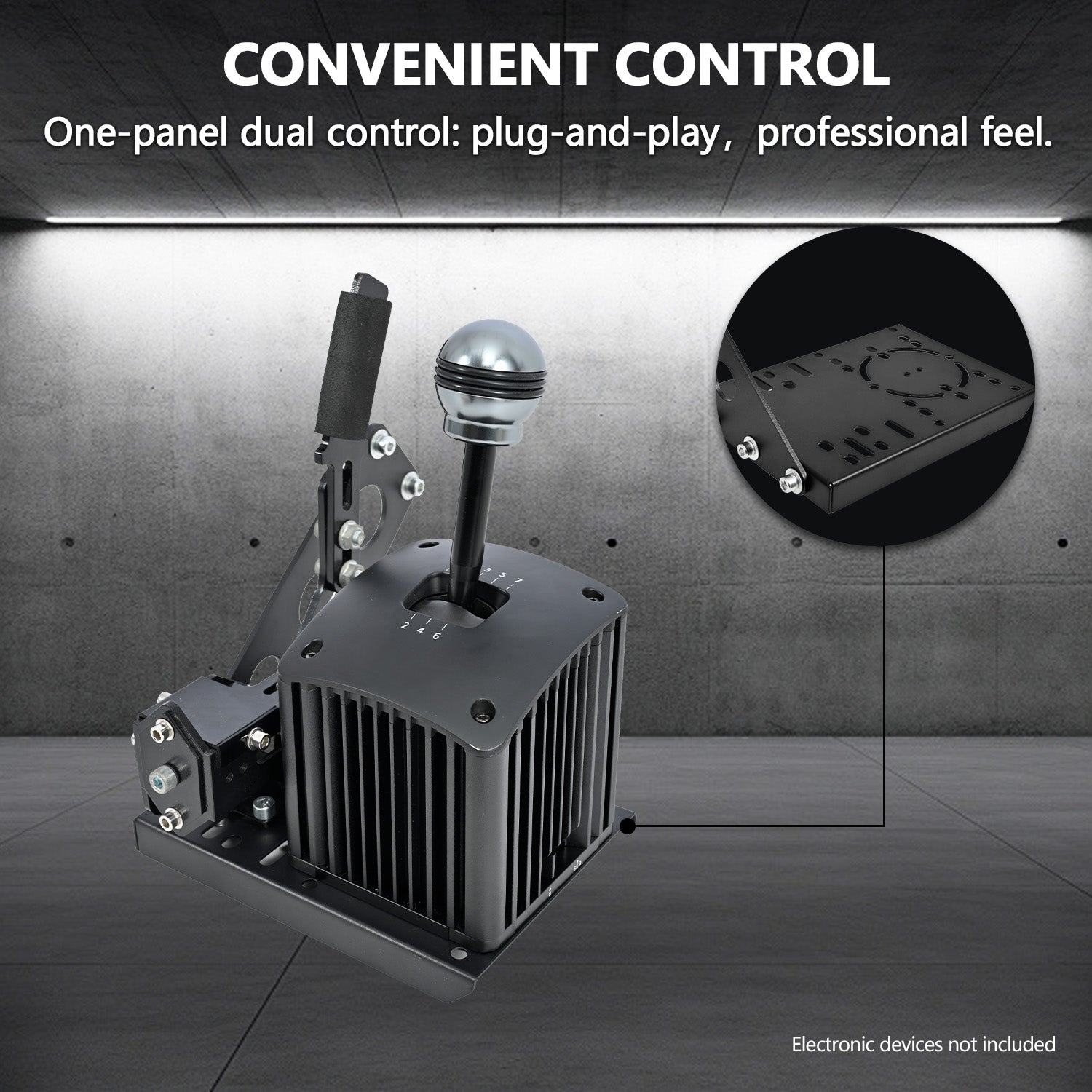 Minneer Upgraded Racing Gear Shift Lever Panel, Adapted to Multiple Games Racing Bracket