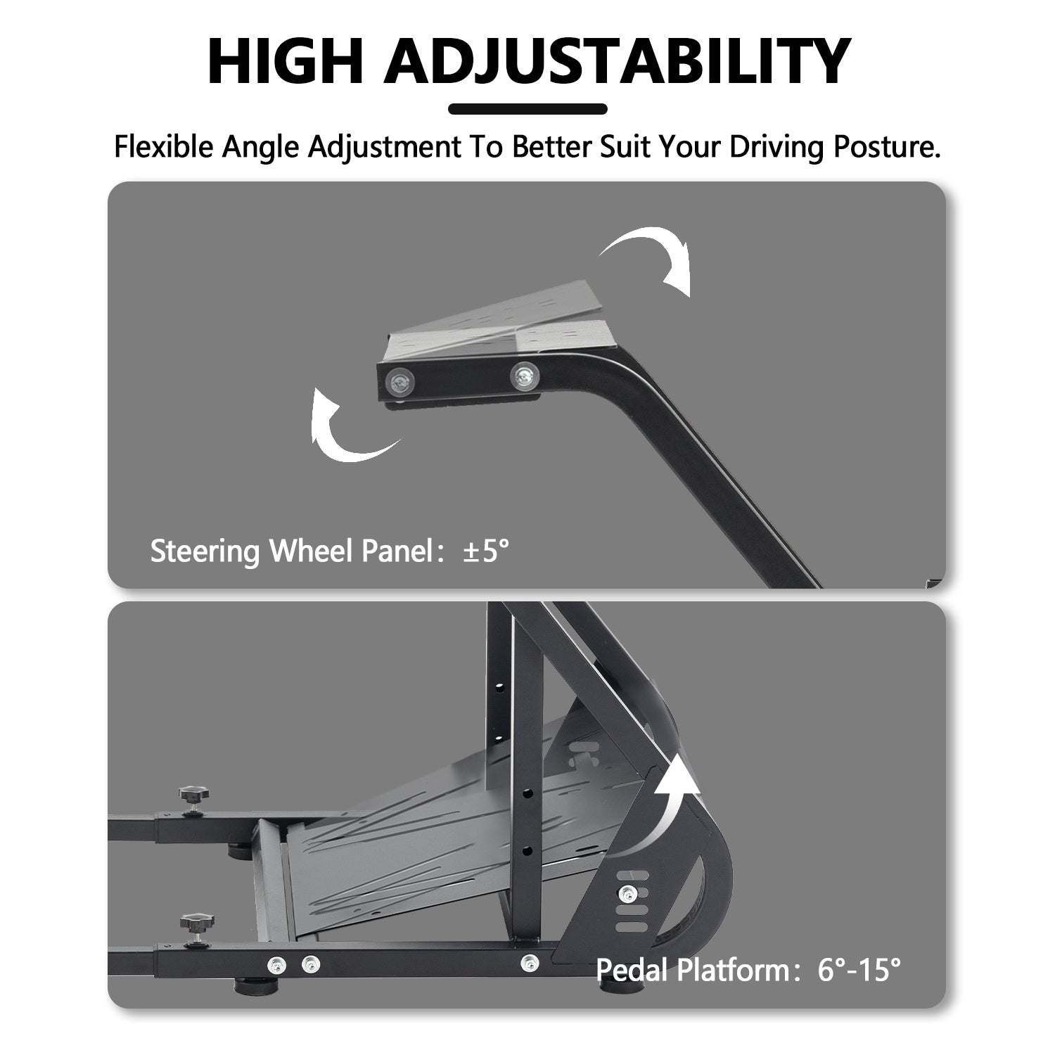 Minneer Racing Simulator Cockpit Stable with Seat Fit Logitech G29 G920 GPRO Fanatec CSL-DD